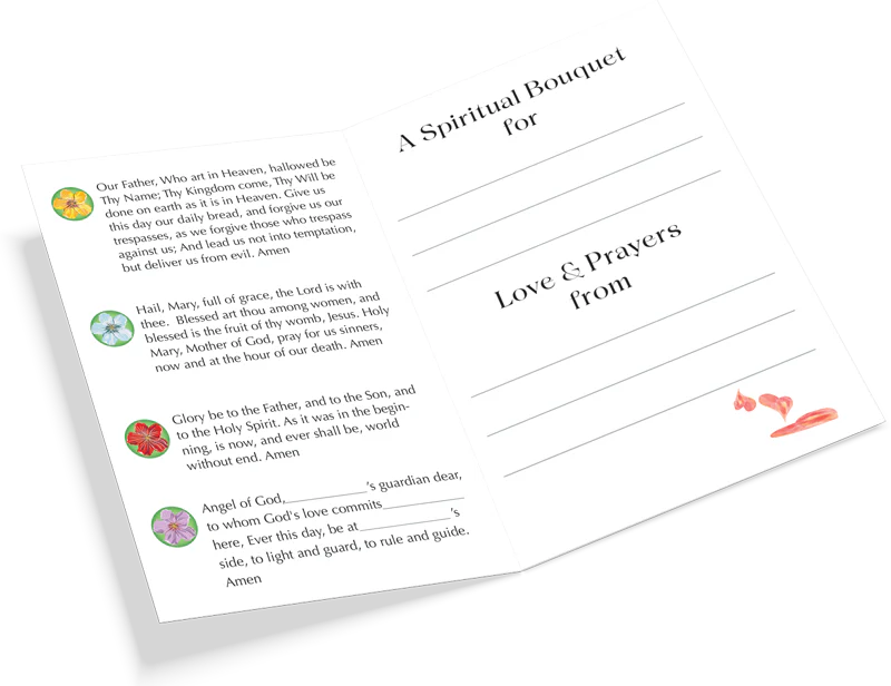 Spiritual Bouquet Cards with Stickers (5-Pack) - Image 5