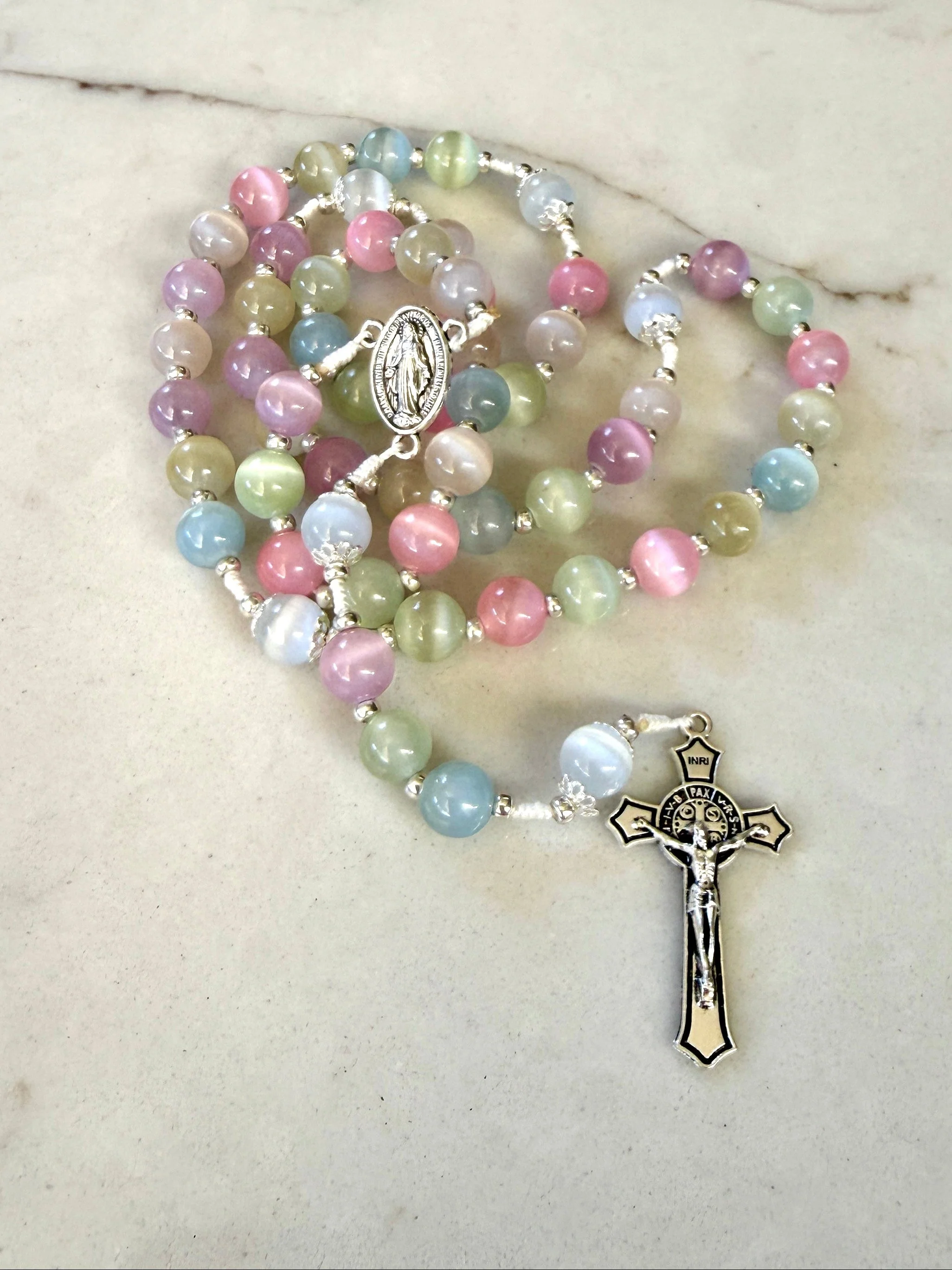 Spring Glass Bead Rosary Bundle