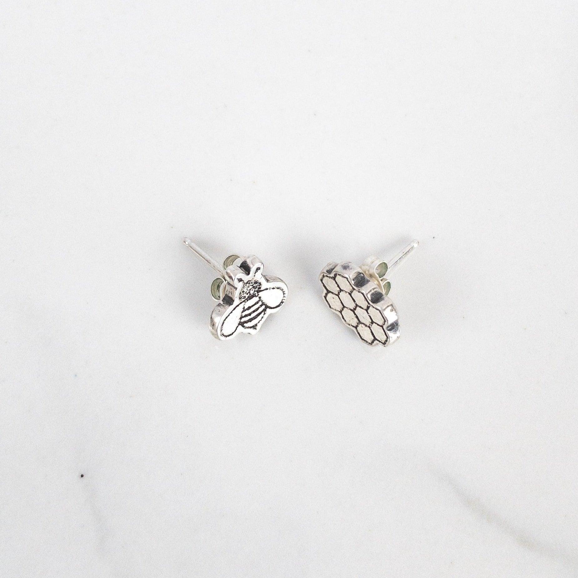 St. Ambrose Mismatched Bee Stud Earrings - Image 3