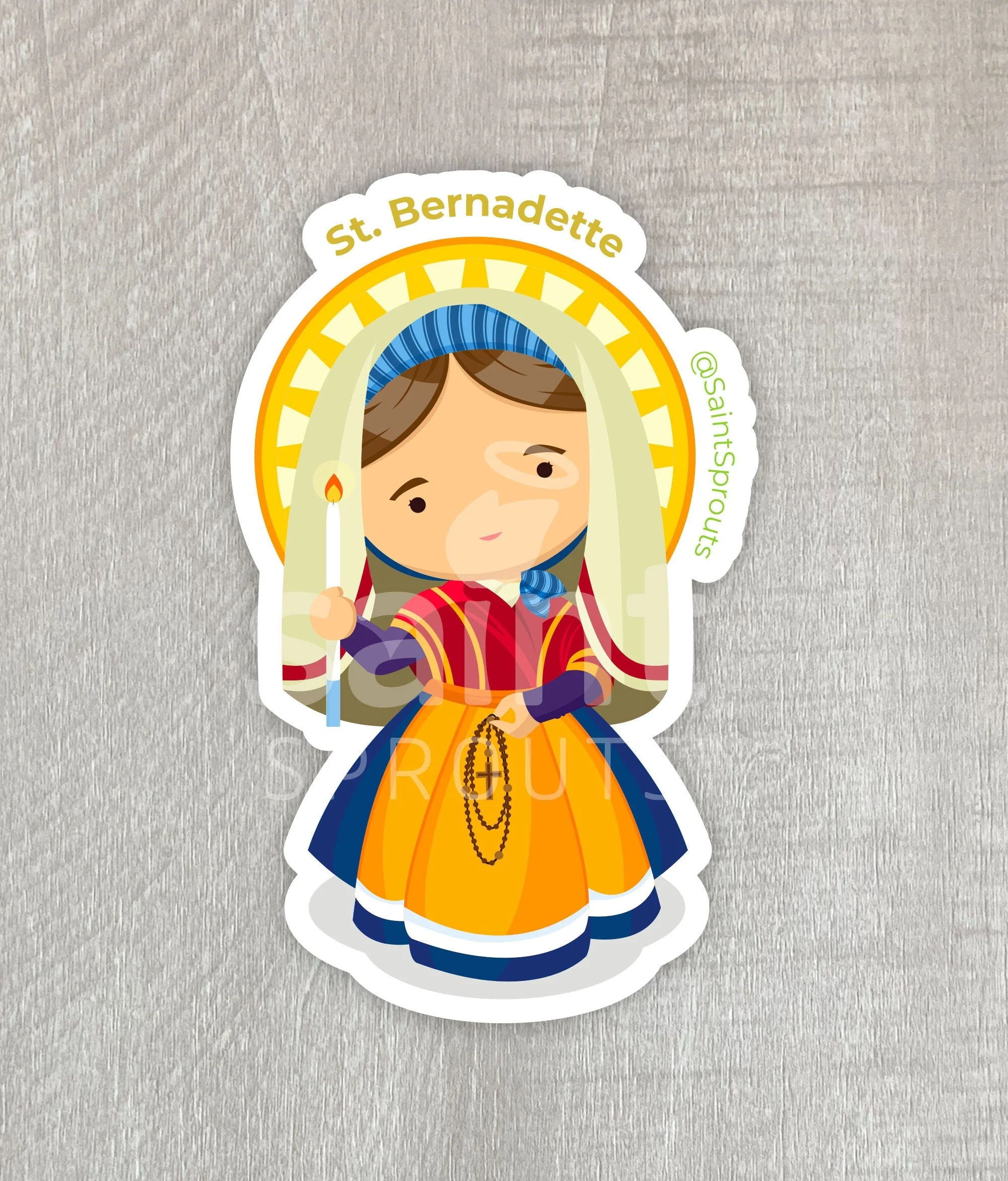 St. Bernadette Sticker - Image 4