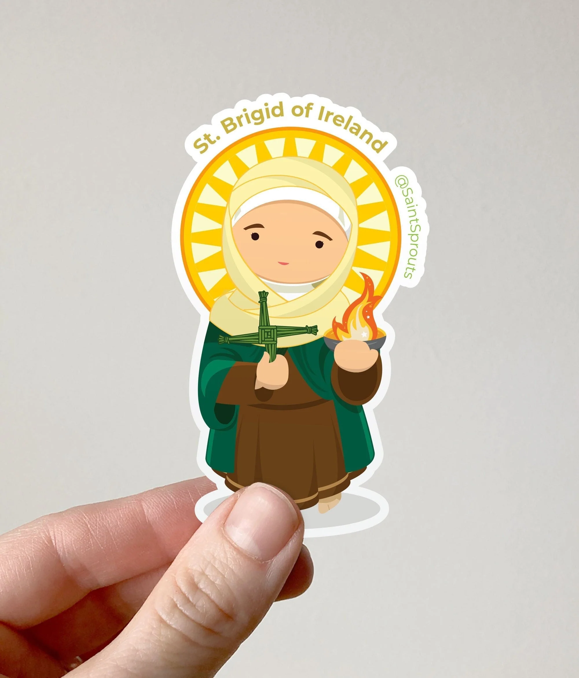 St. Brigid of Ireland Magnet - Image 2