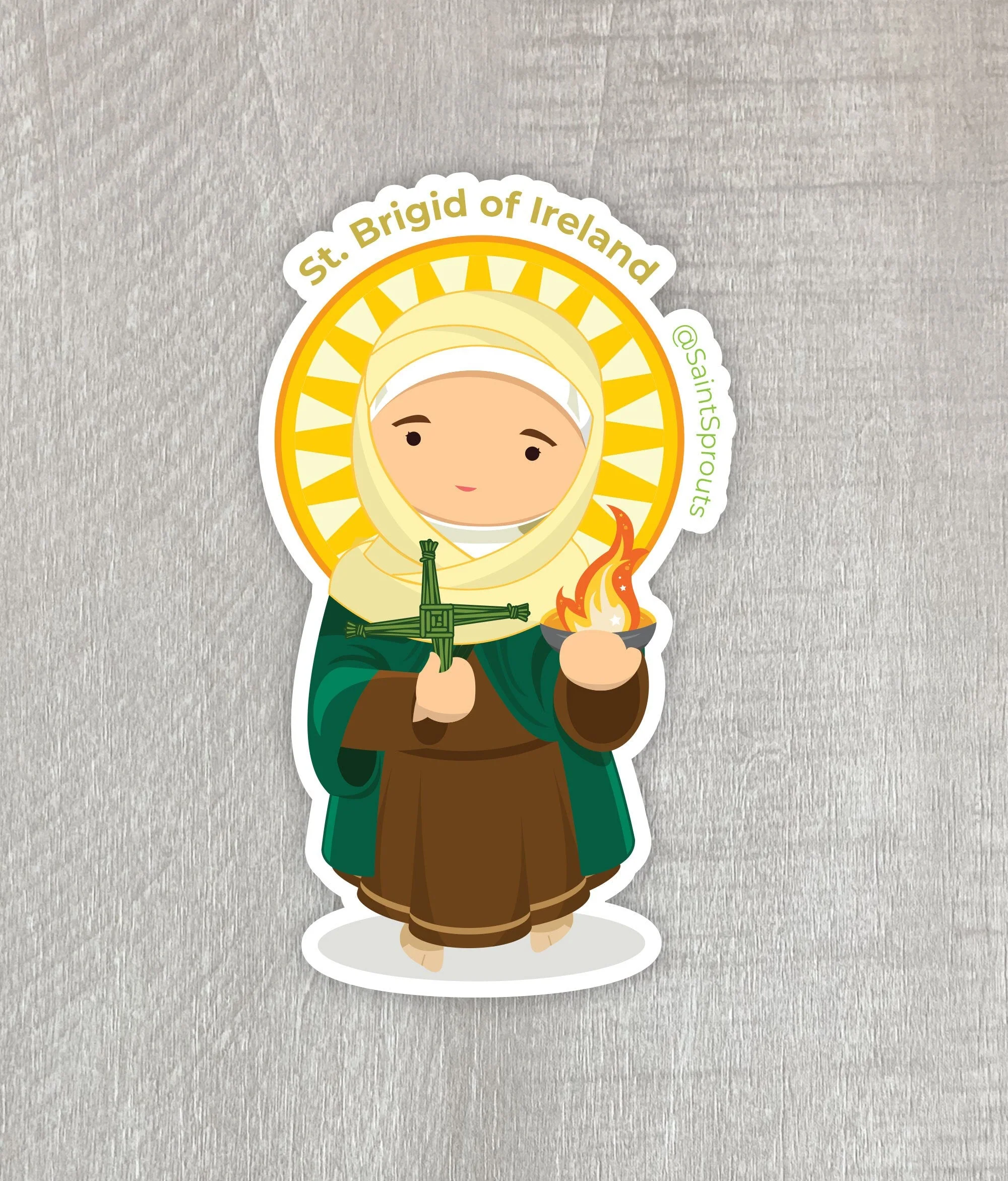 St. Brigid of Ireland Sticker - Image 4