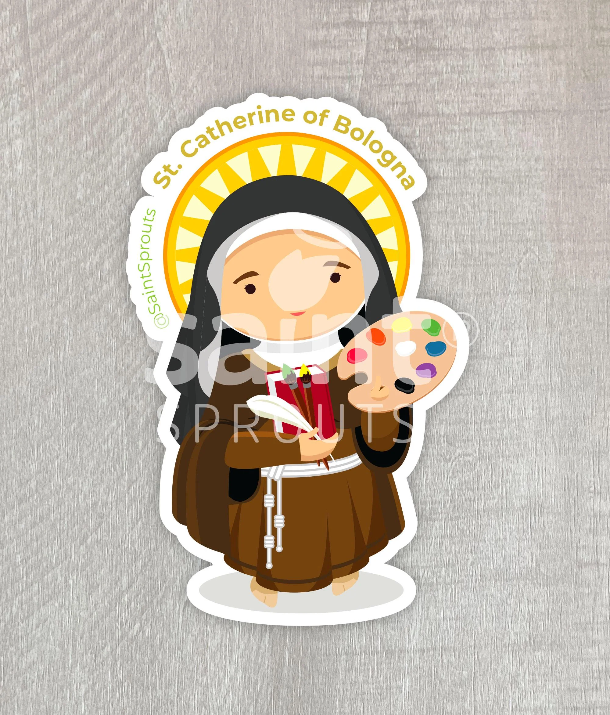 St. Catherine of Bologna Catholic Magnet – Patron Saint for Artists & Creatives