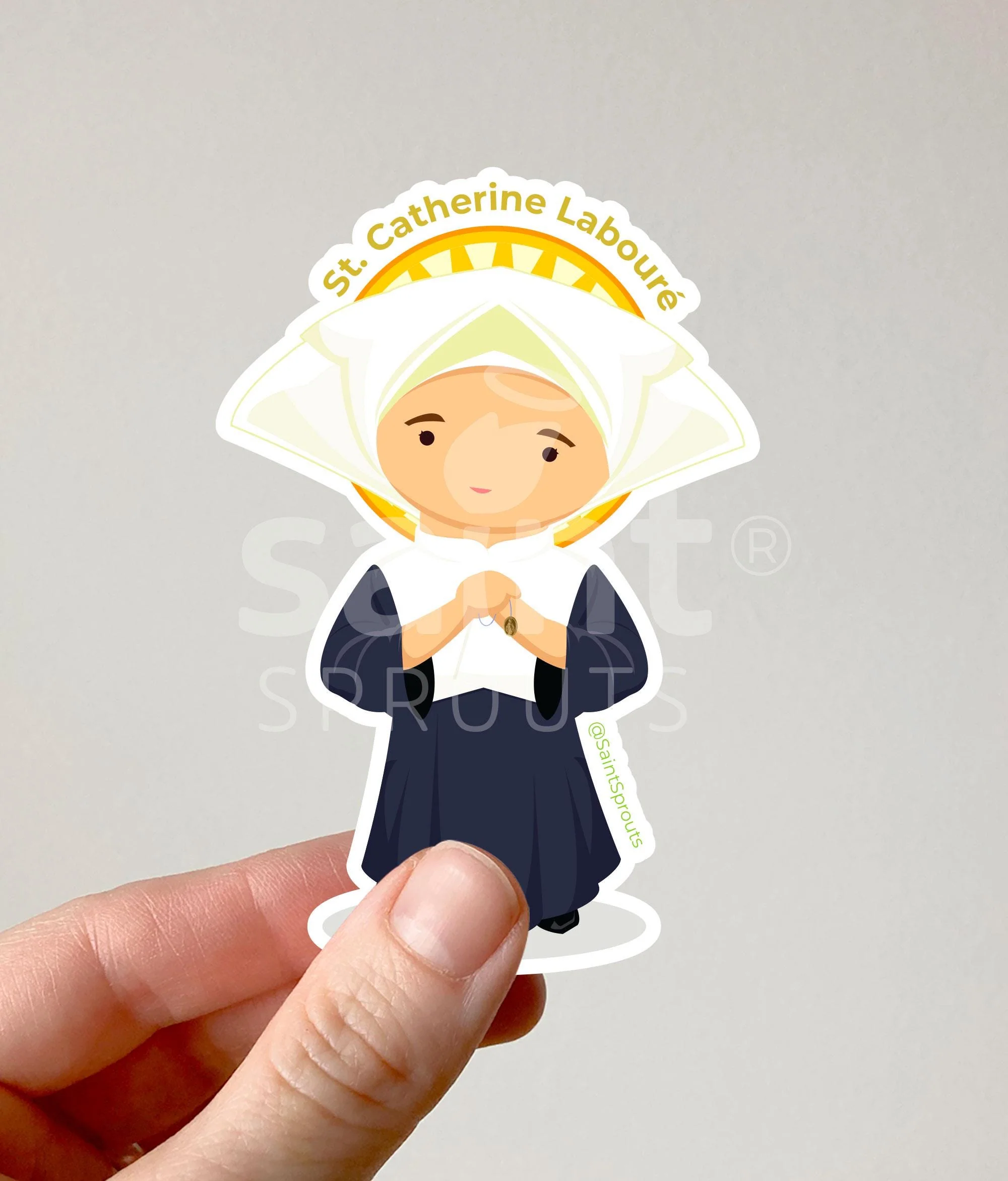 St. Catherine of Laboure Catholic Magnet - Miraculous Medal Saint - Image 2
