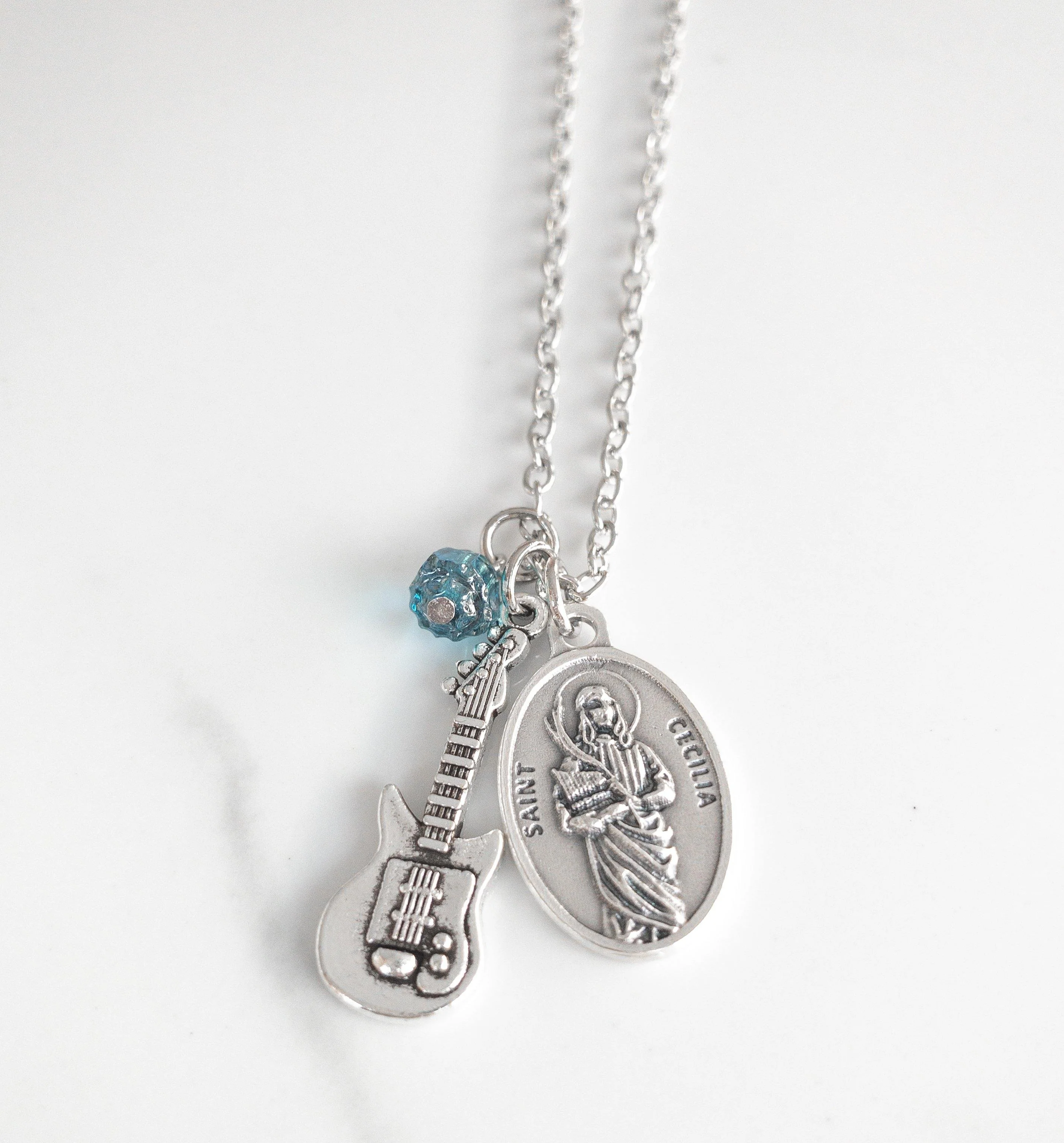 St Cecilia and Guitar Necklace - Image 3