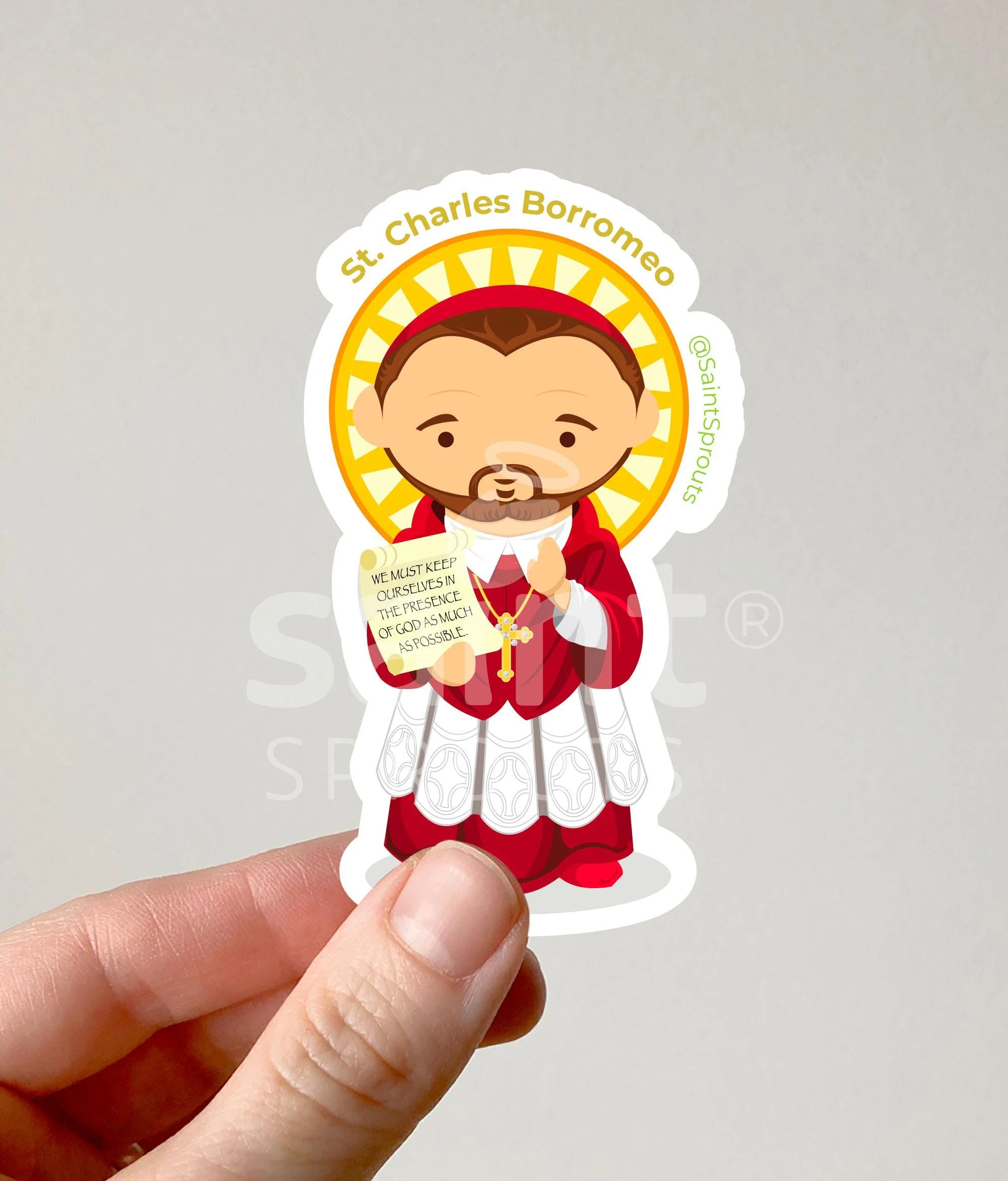 St. Charles Borromeo Magnet - Image 2