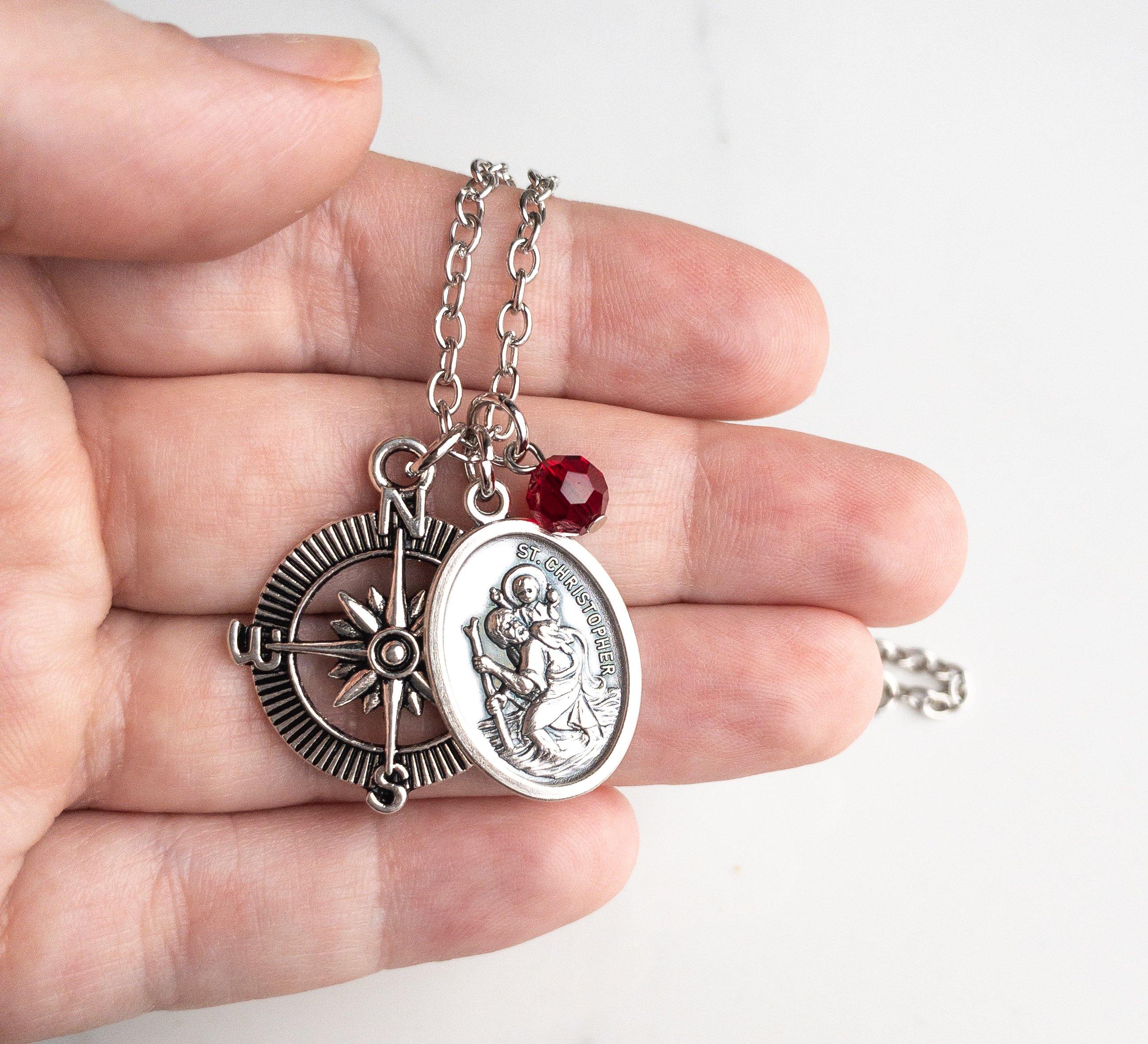 St Christopher Compass Necklace - Image 4