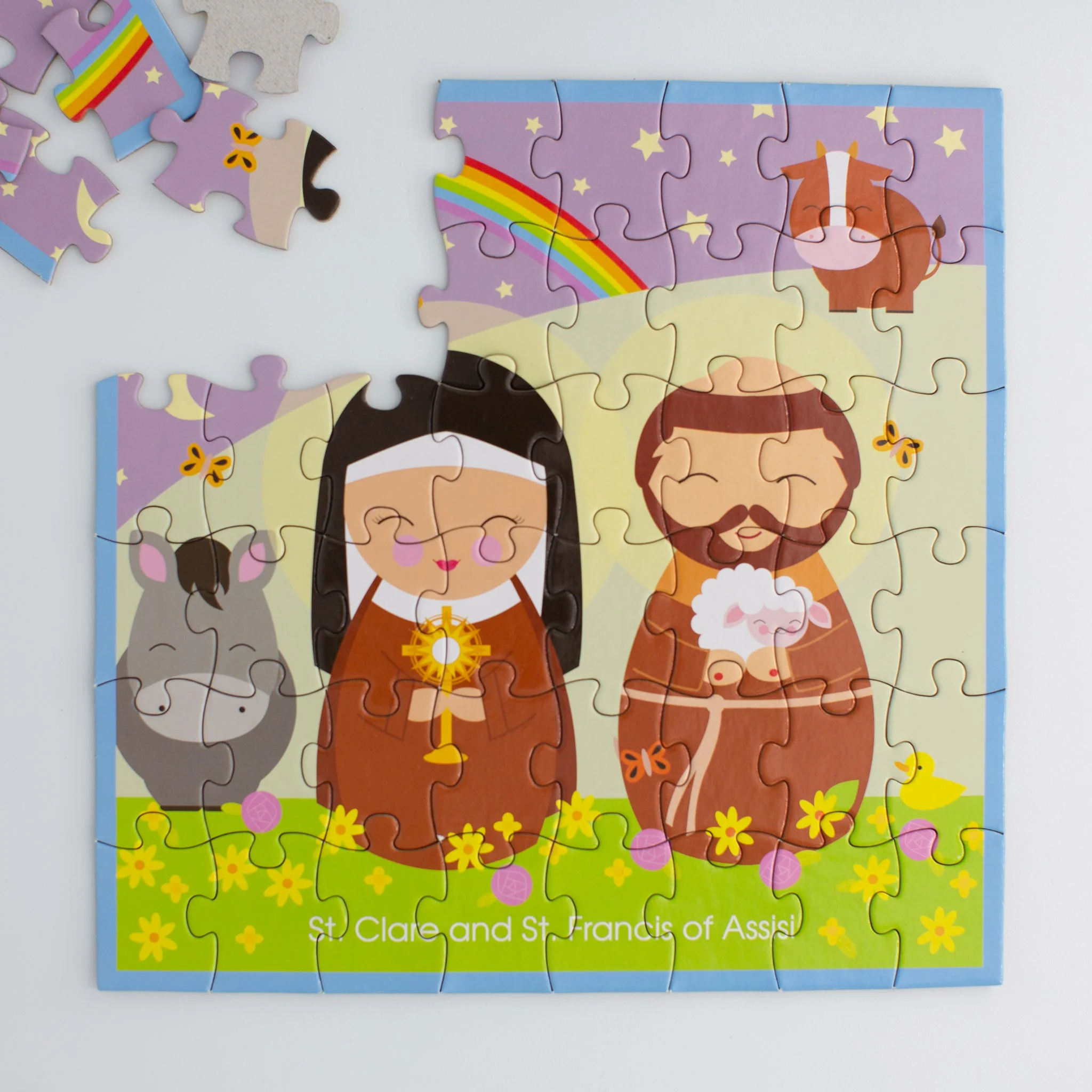 St. Clare and St. Francis of Assisi Mini Puzzle - Image 3