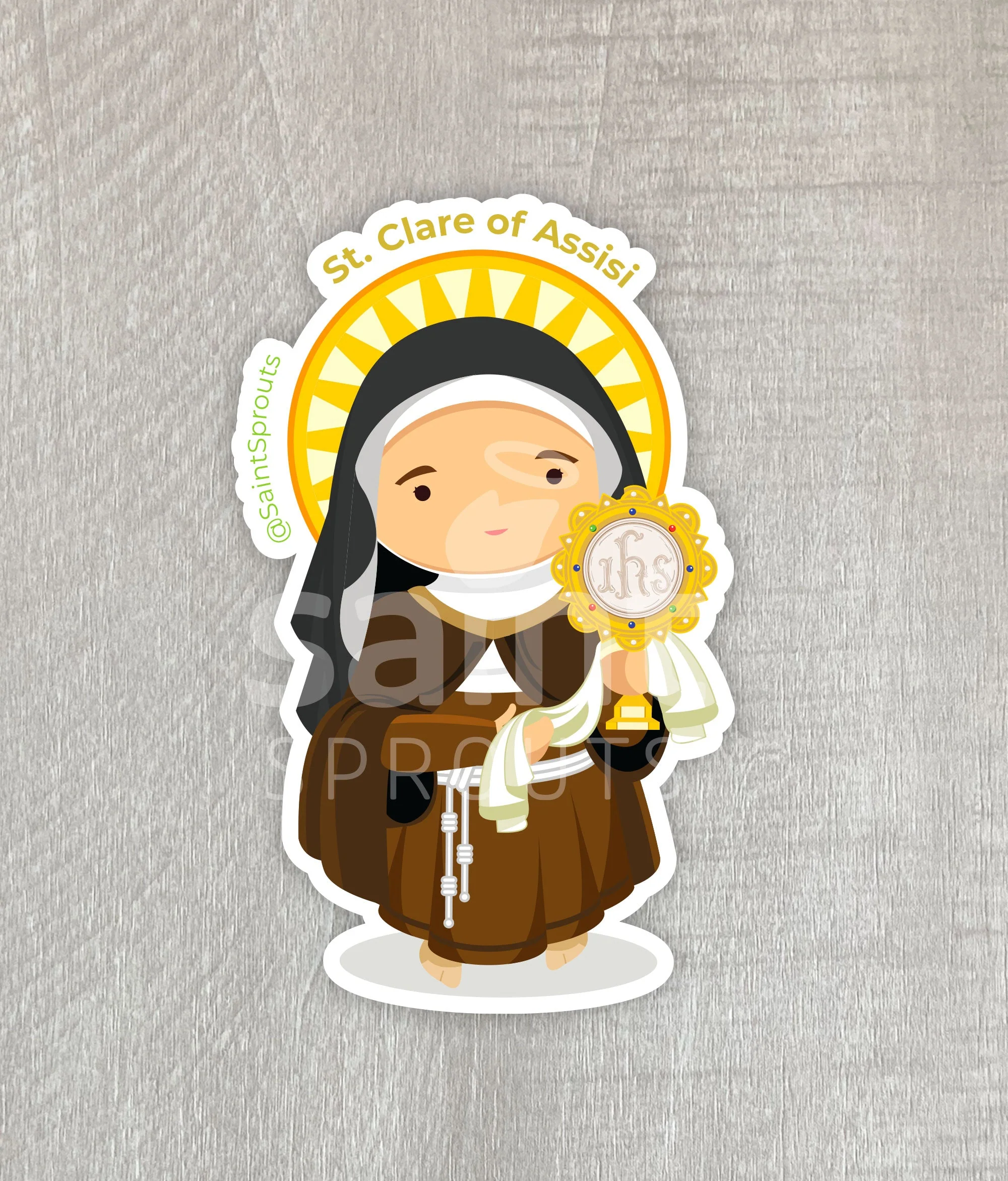 St. Clare of Assisi / St. Claire of Assisi Magnet - Image 2