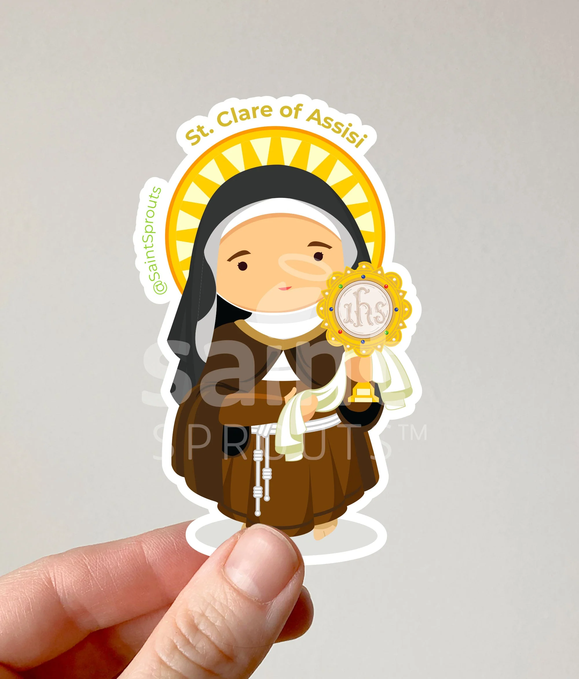 St. Clare of Assisi / St. Claire of Assisi Magnet - Image 3