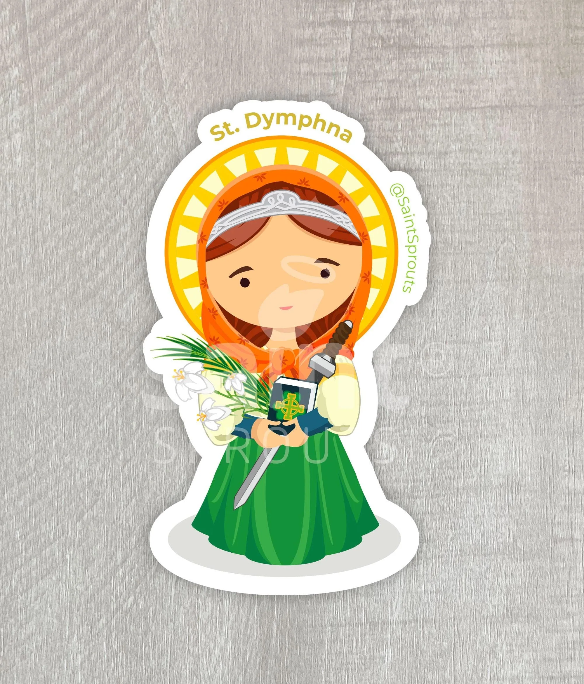 St. Dymphna Sticker - Image 4