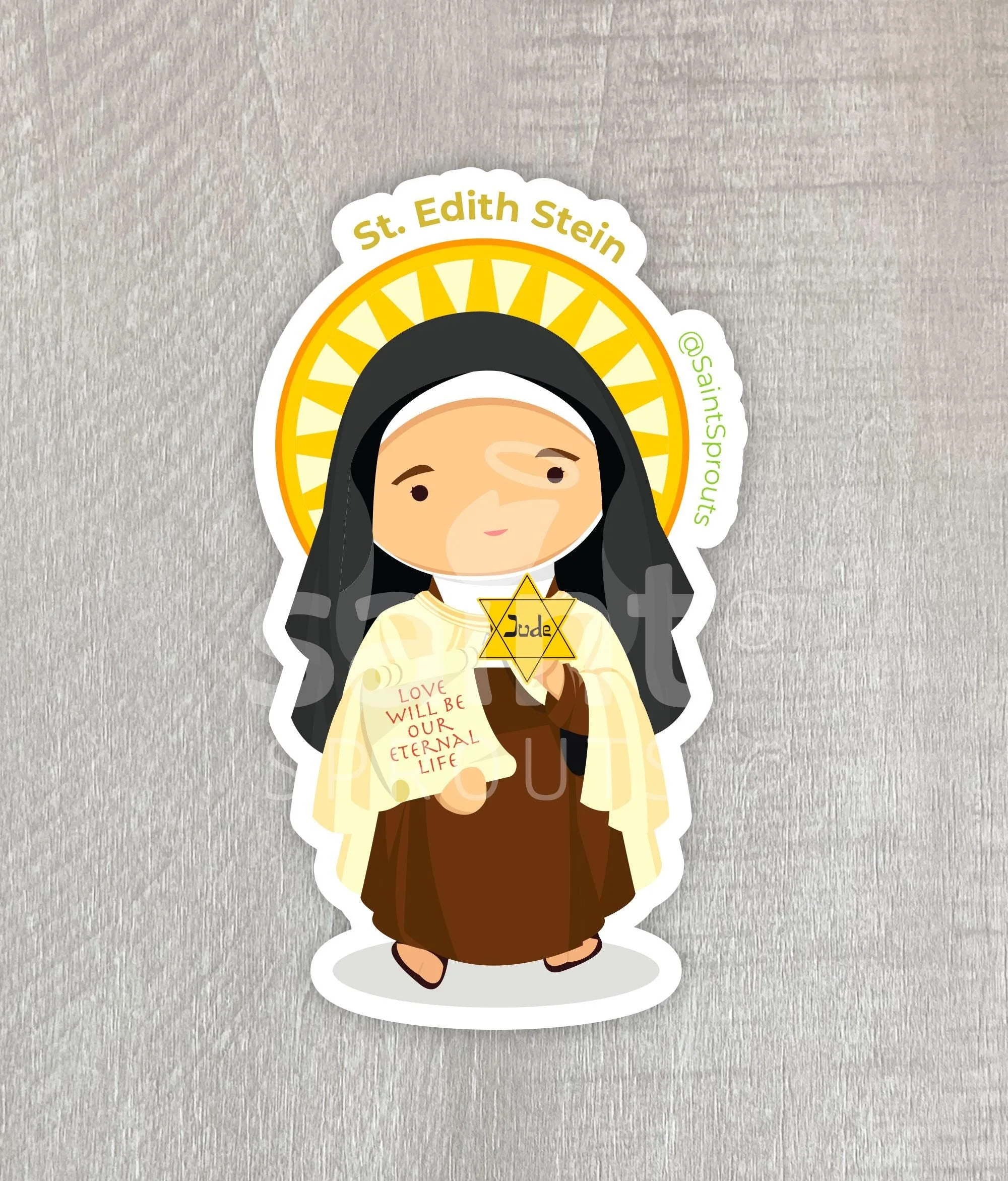 St. Edith Stein Sticker - Image 4