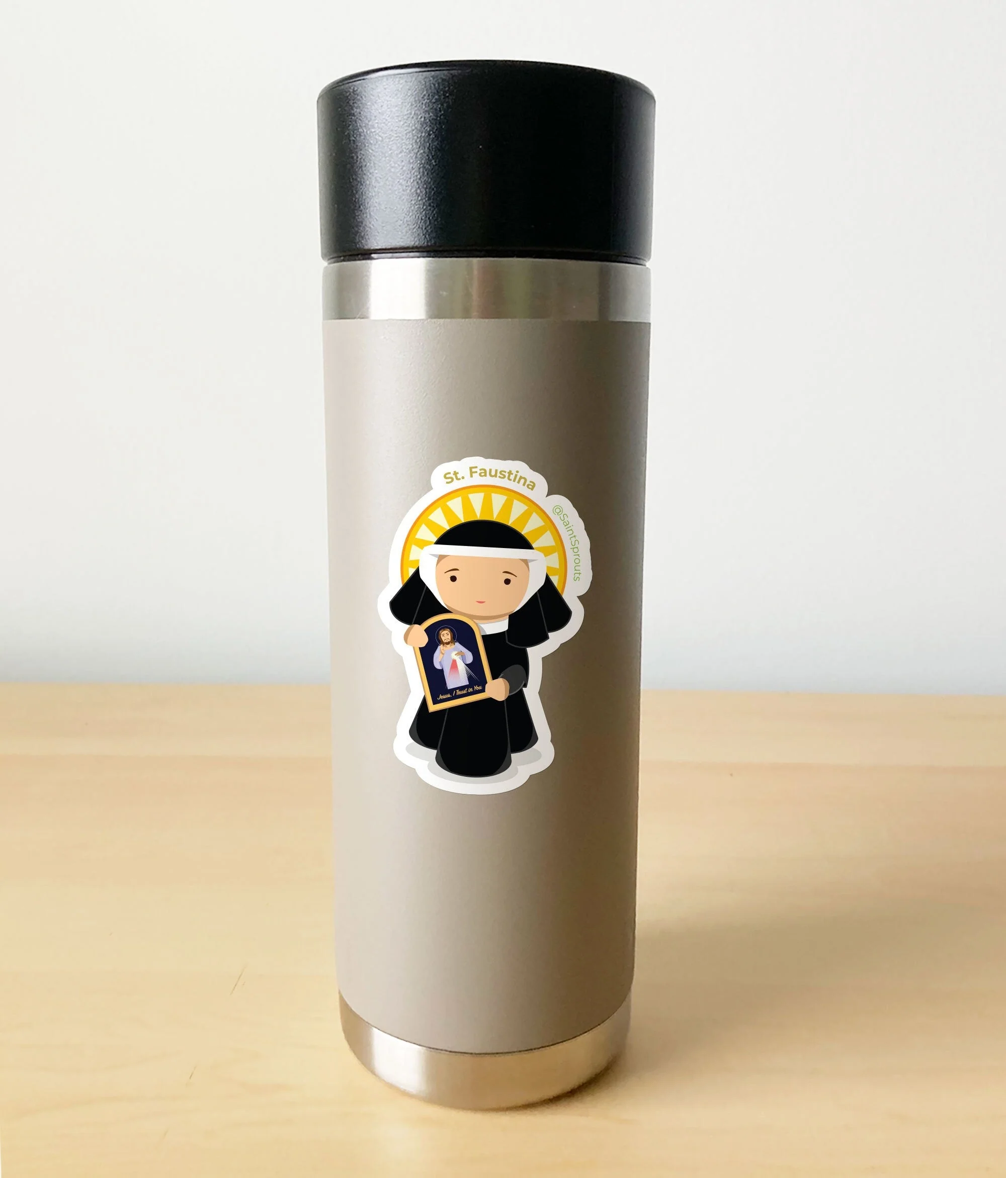 St. Faustina Sticker - Image 3