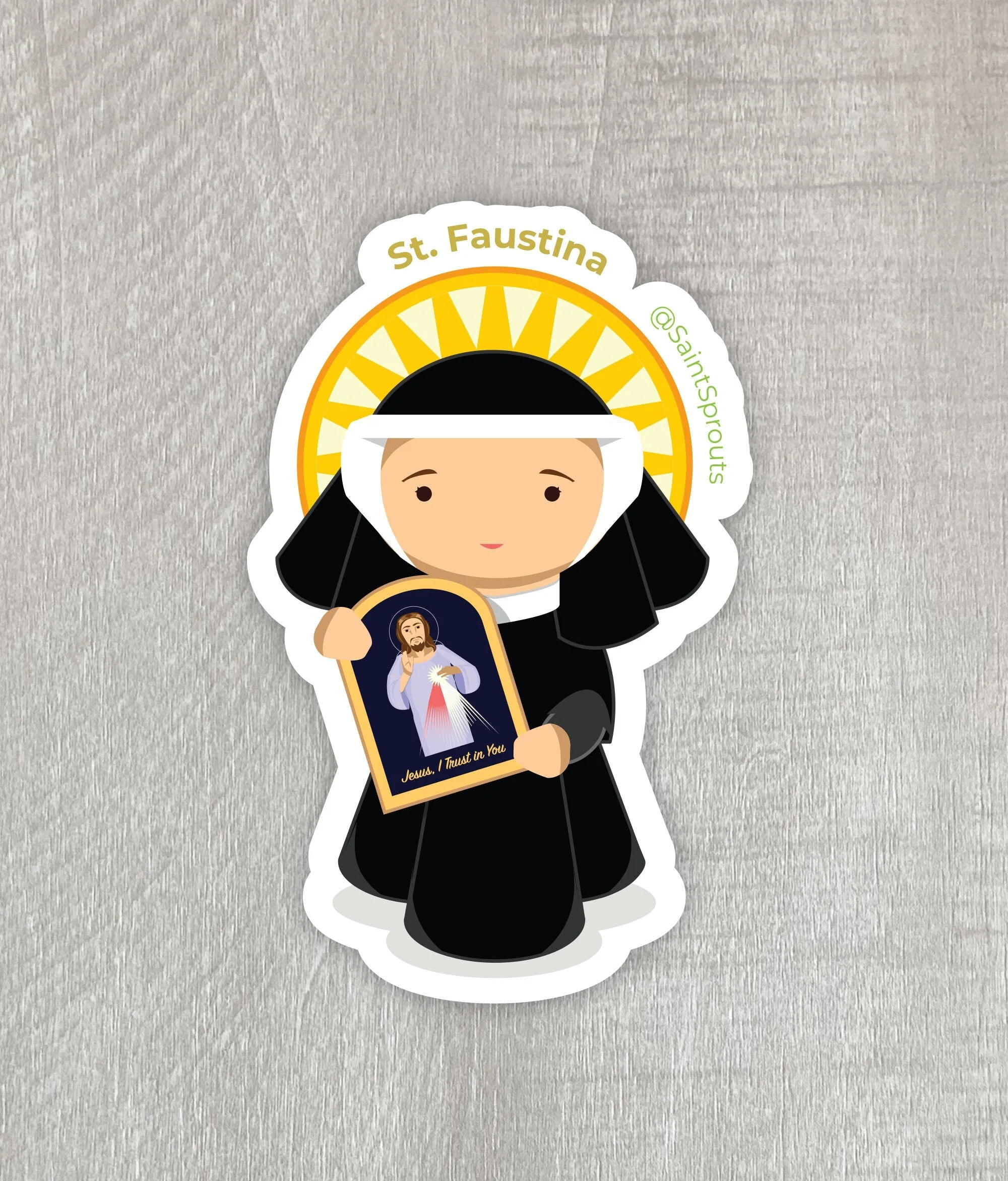 St. Faustina Sticker - Image 4