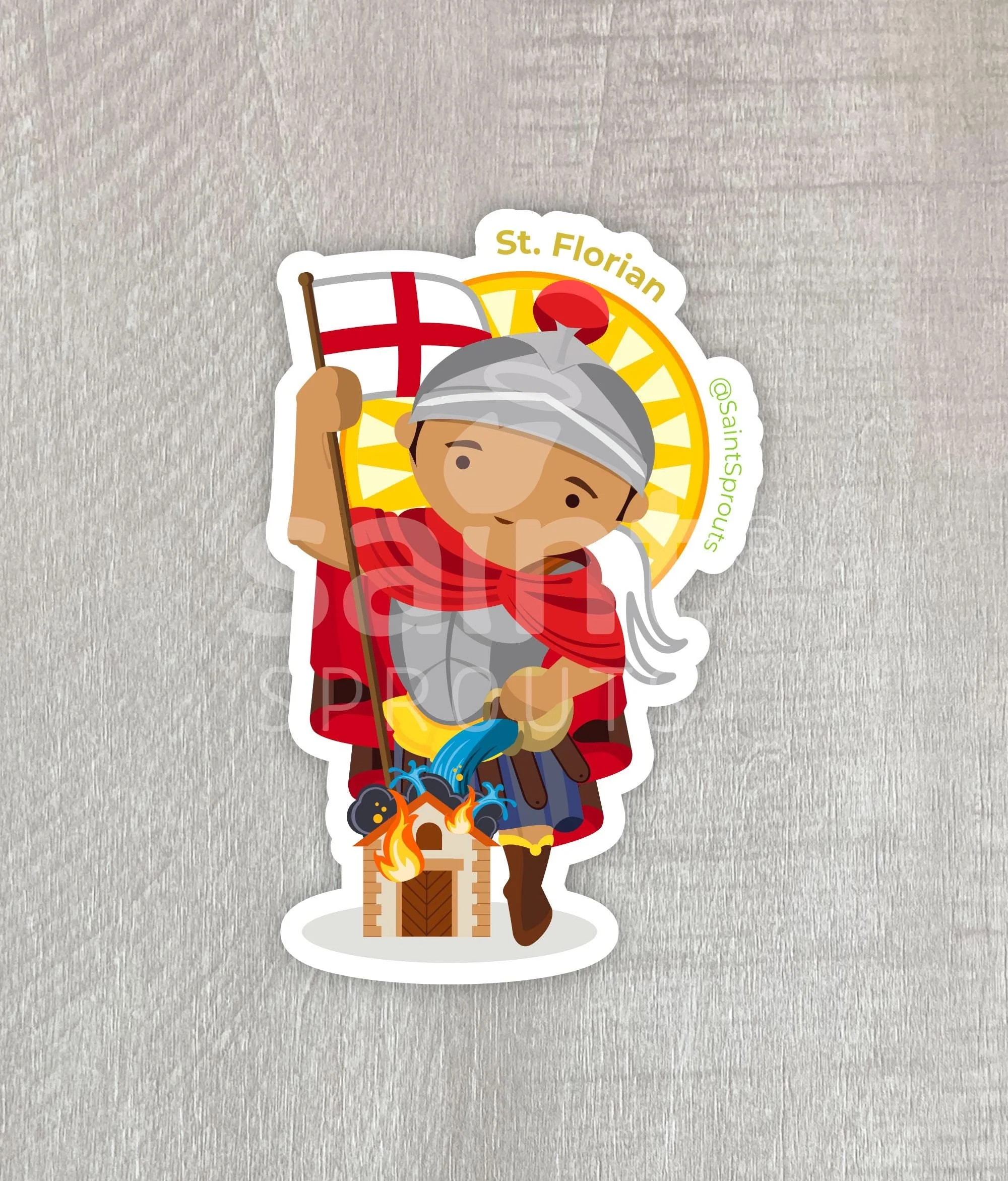St. Florian Catholic Magnet - Patron of Firefighters - Image 3