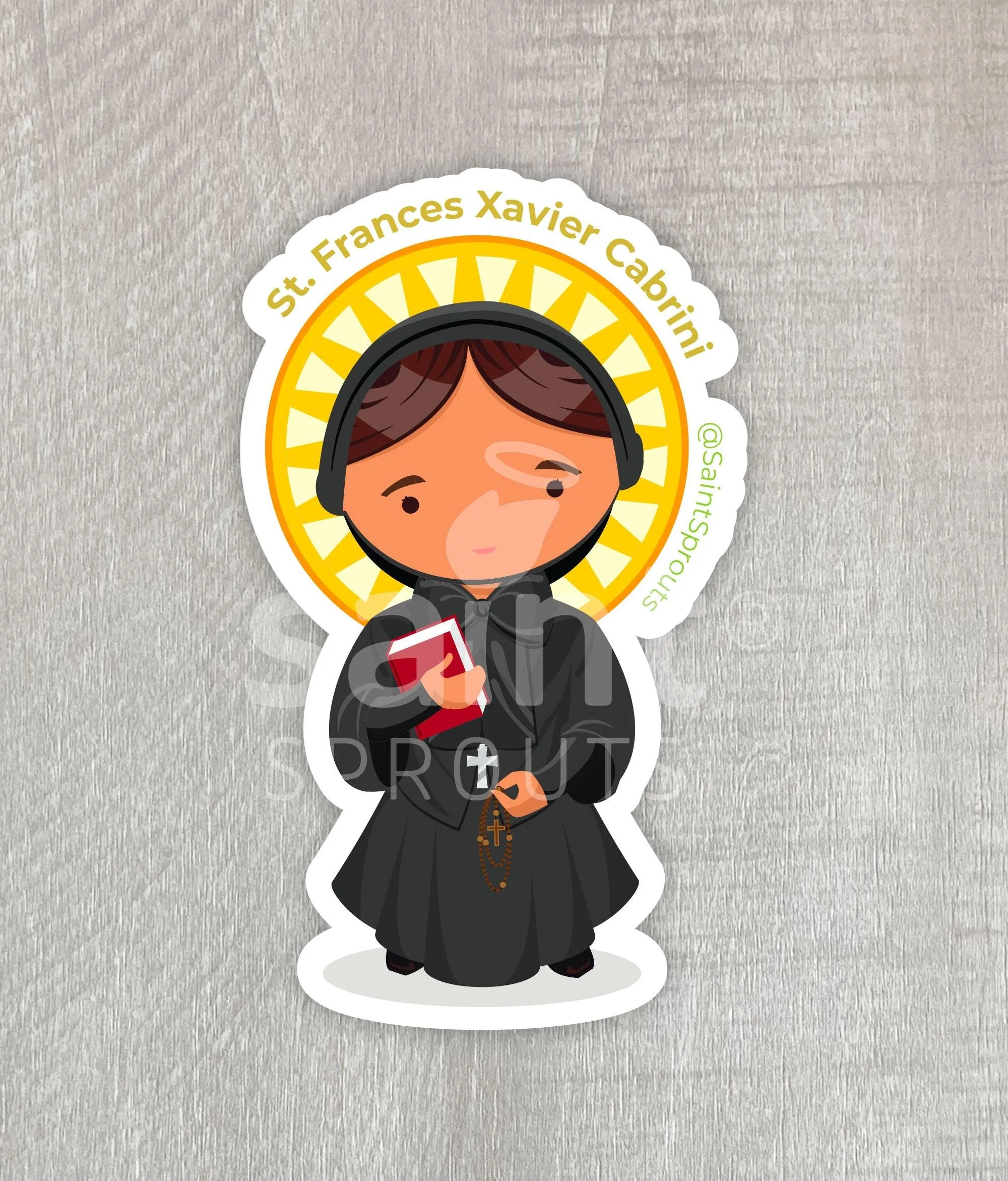 St. Frances Cabrini Sticker - Image 4