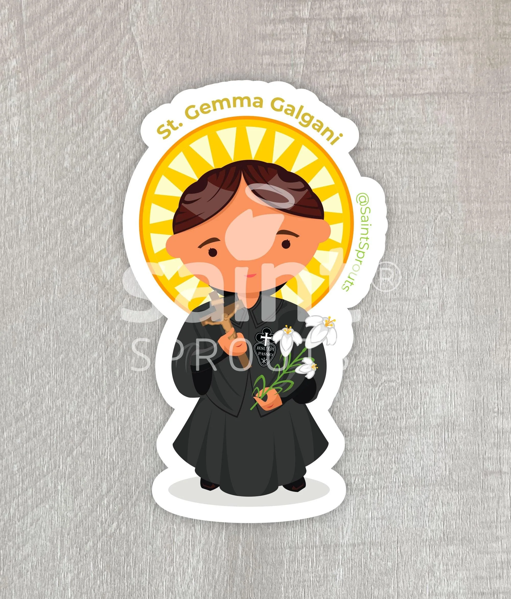 St. Gemma Galgani Catholic Sticker – Catholic Mystic Saint - Image 4