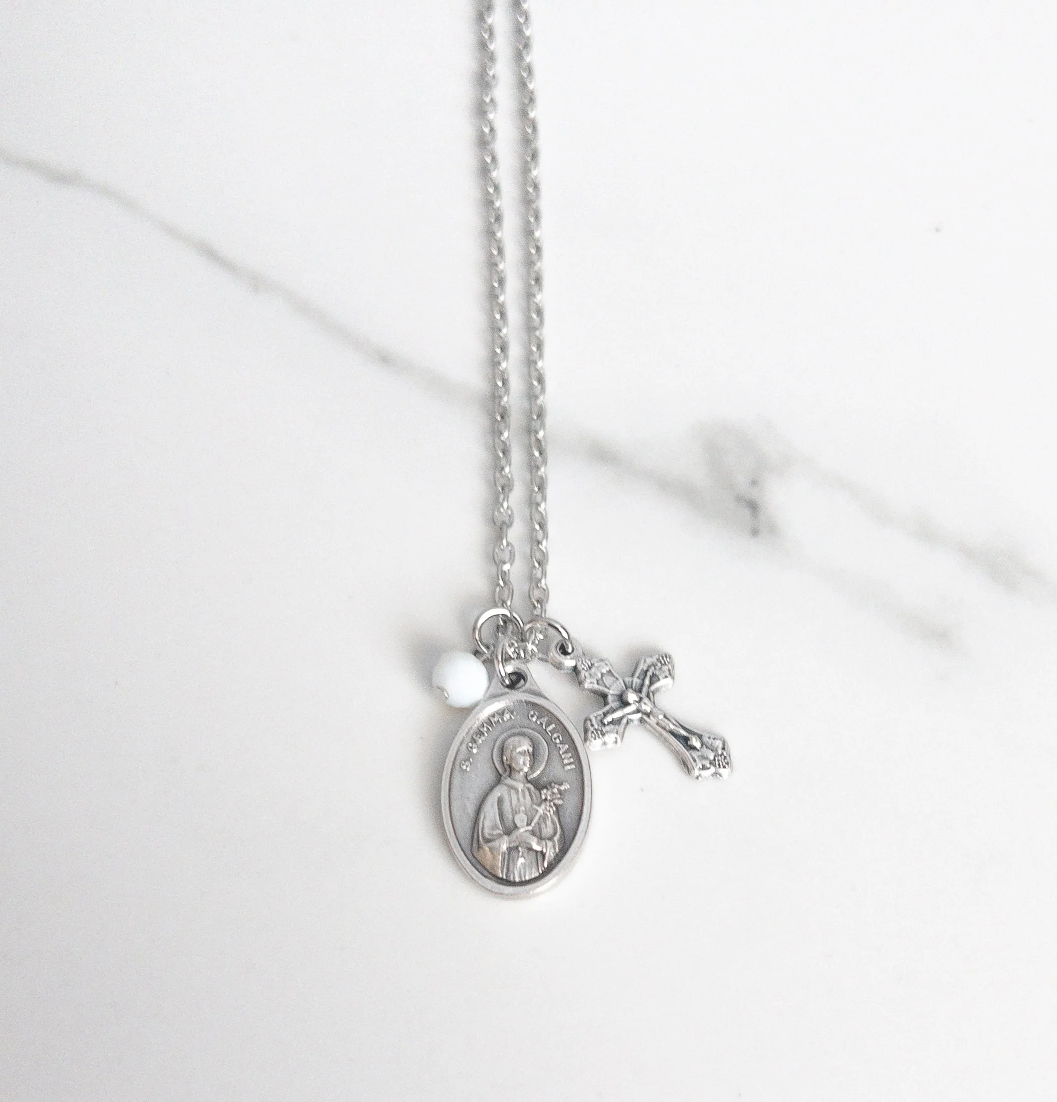 St Gemma Galgani Crucifix Necklace - Image 2
