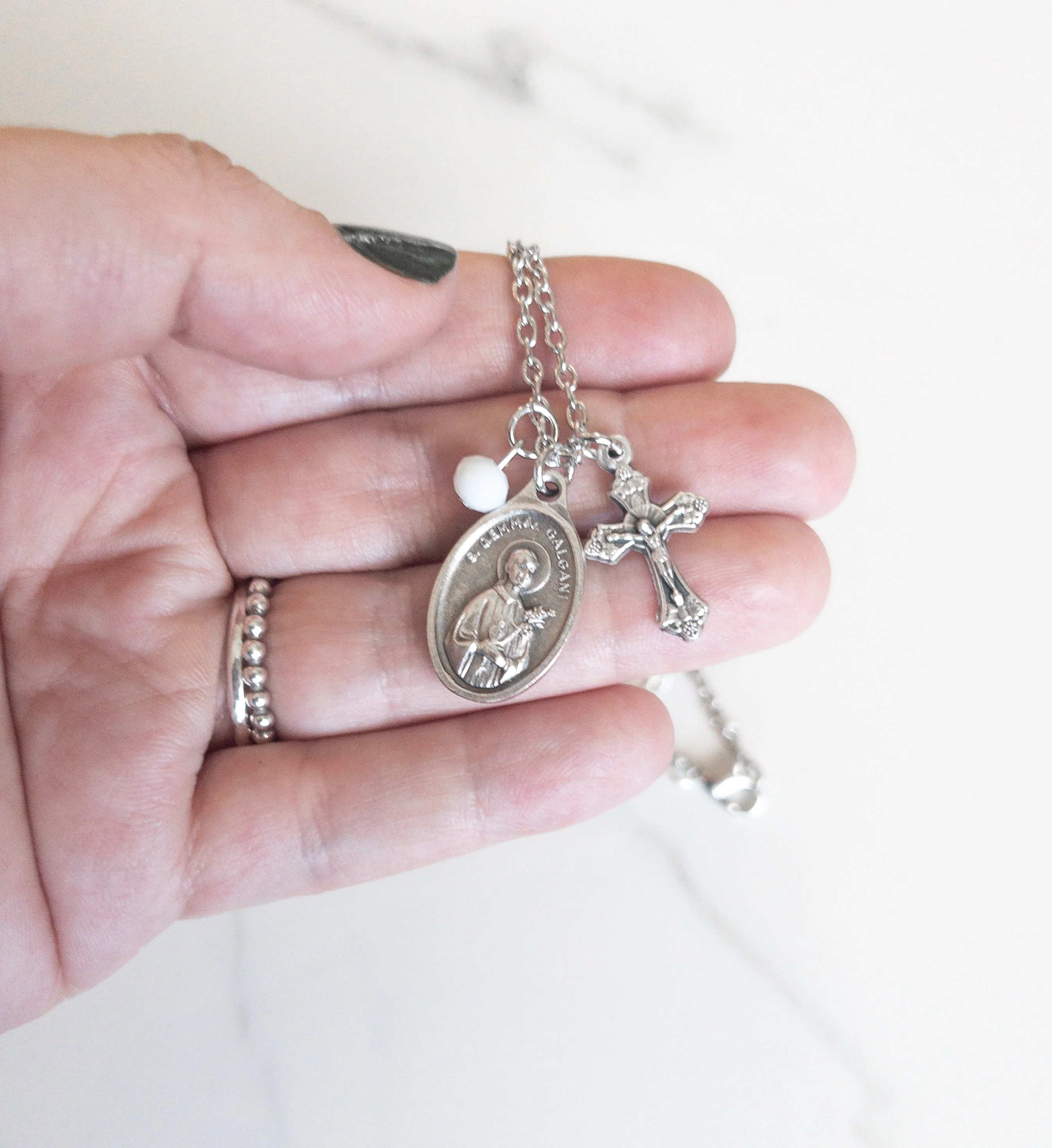 St Gemma Galgani Crucifix Necklace - Image 4