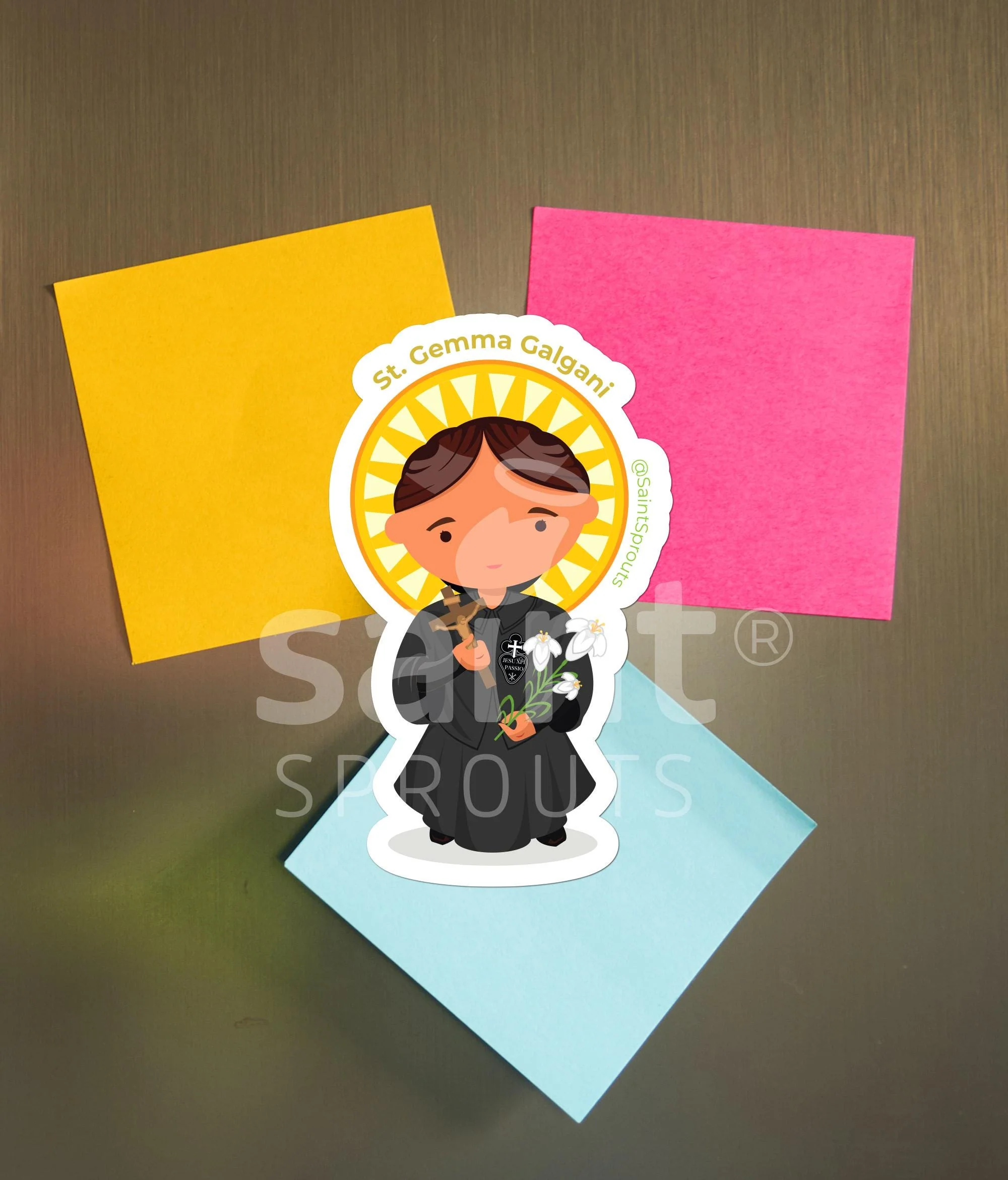 St. Gemma Galgani Magnet – Catholic Mystic Saint - Image 2