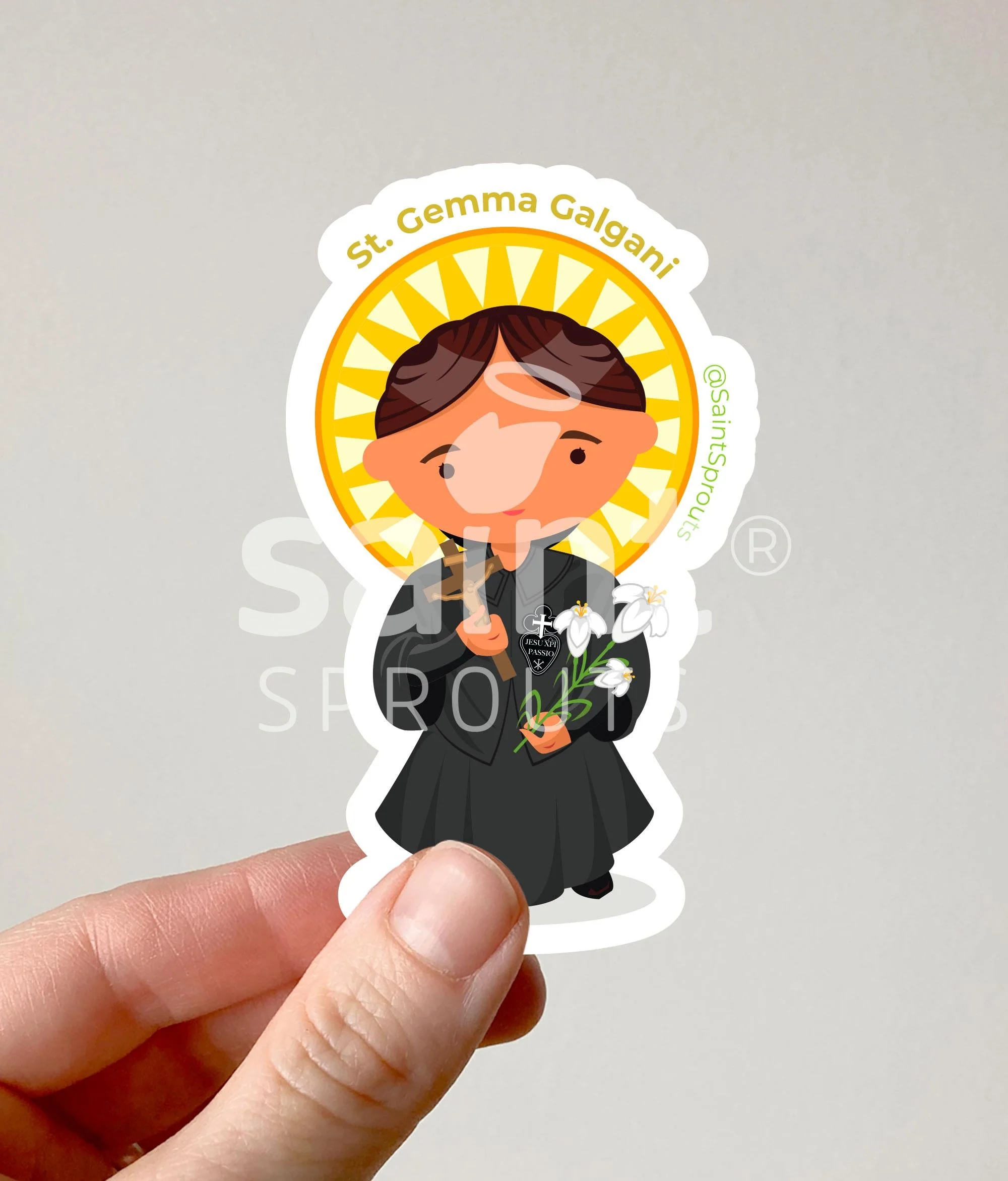St. Gemma Galgani Magnet – Catholic Mystic Saint - Image 3