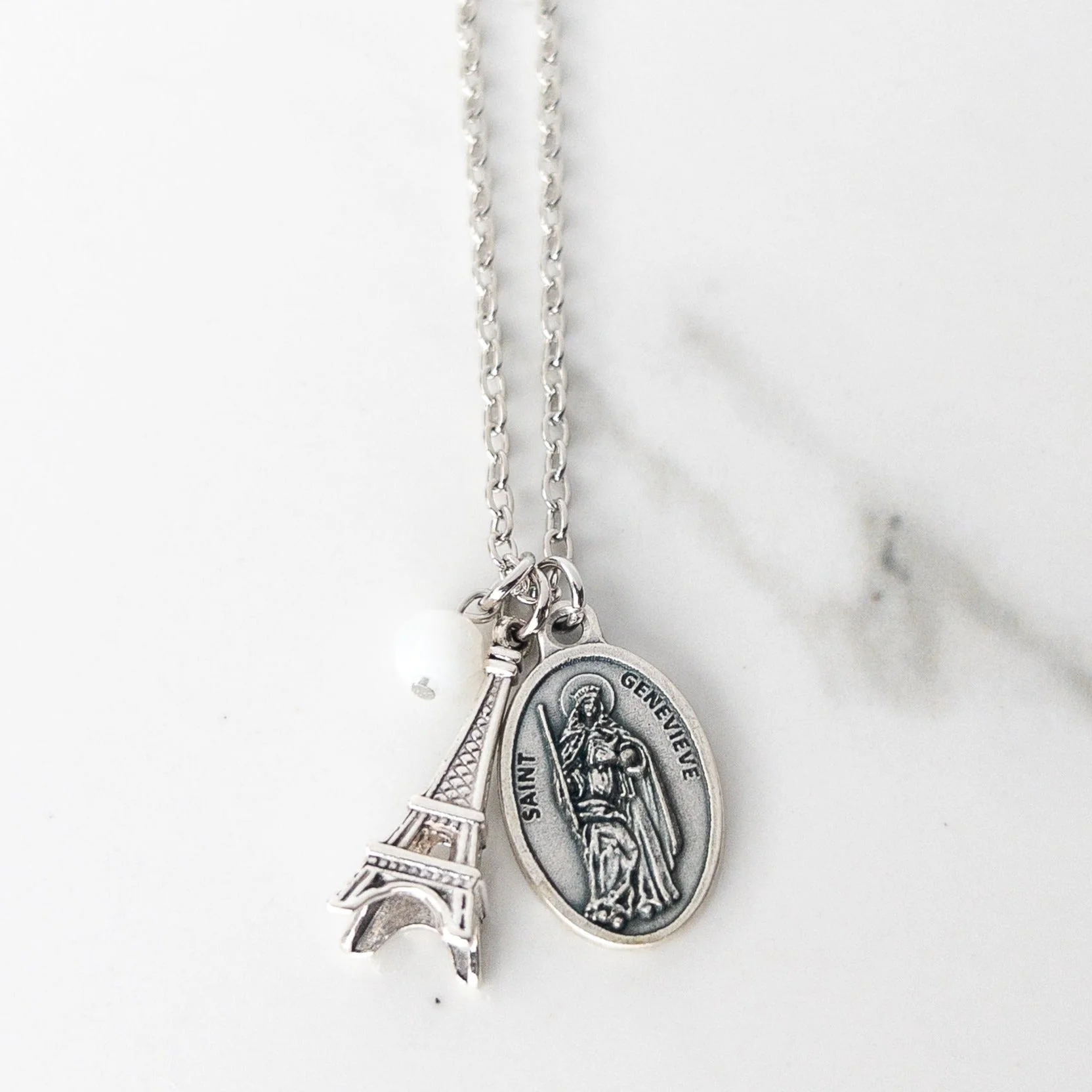 St Genevieve Eiffel Tower Necklace