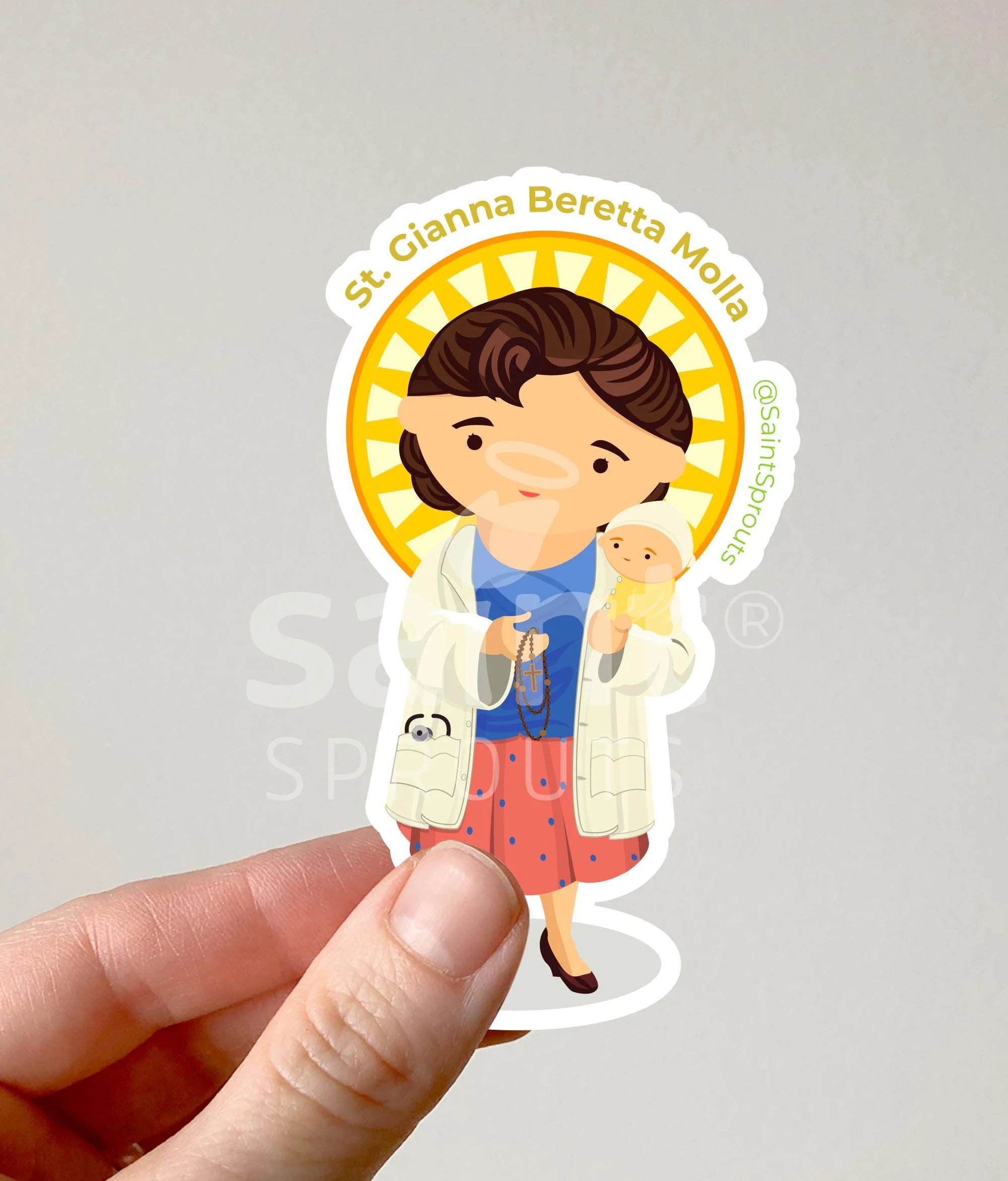 St. Gianna Molla Magnet - Image 2
