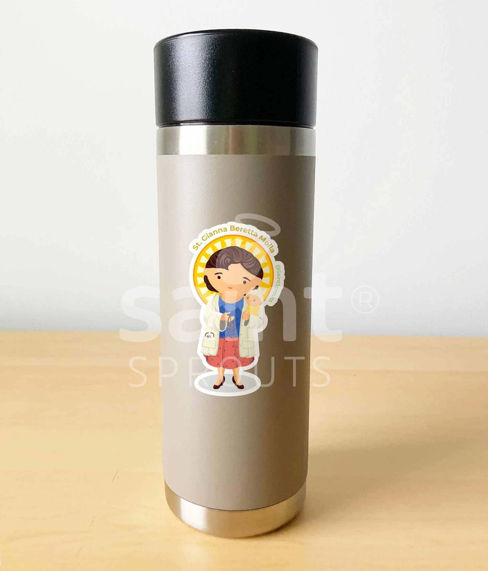 St. Gianna Molla Sticker - Image 3