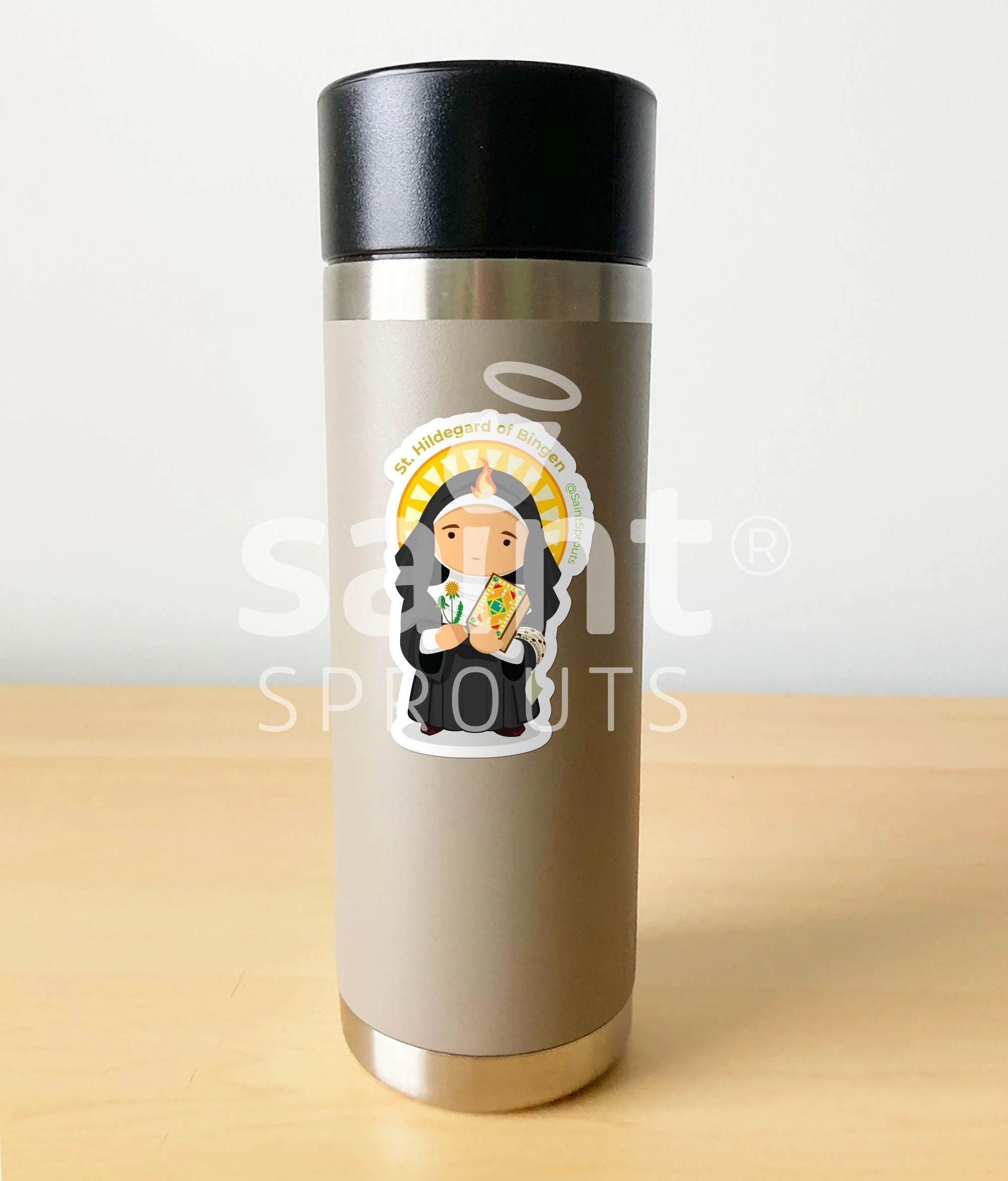 St. Hildegard of Bingen Catholic Sticker – Doctor of the Church - Image 3
