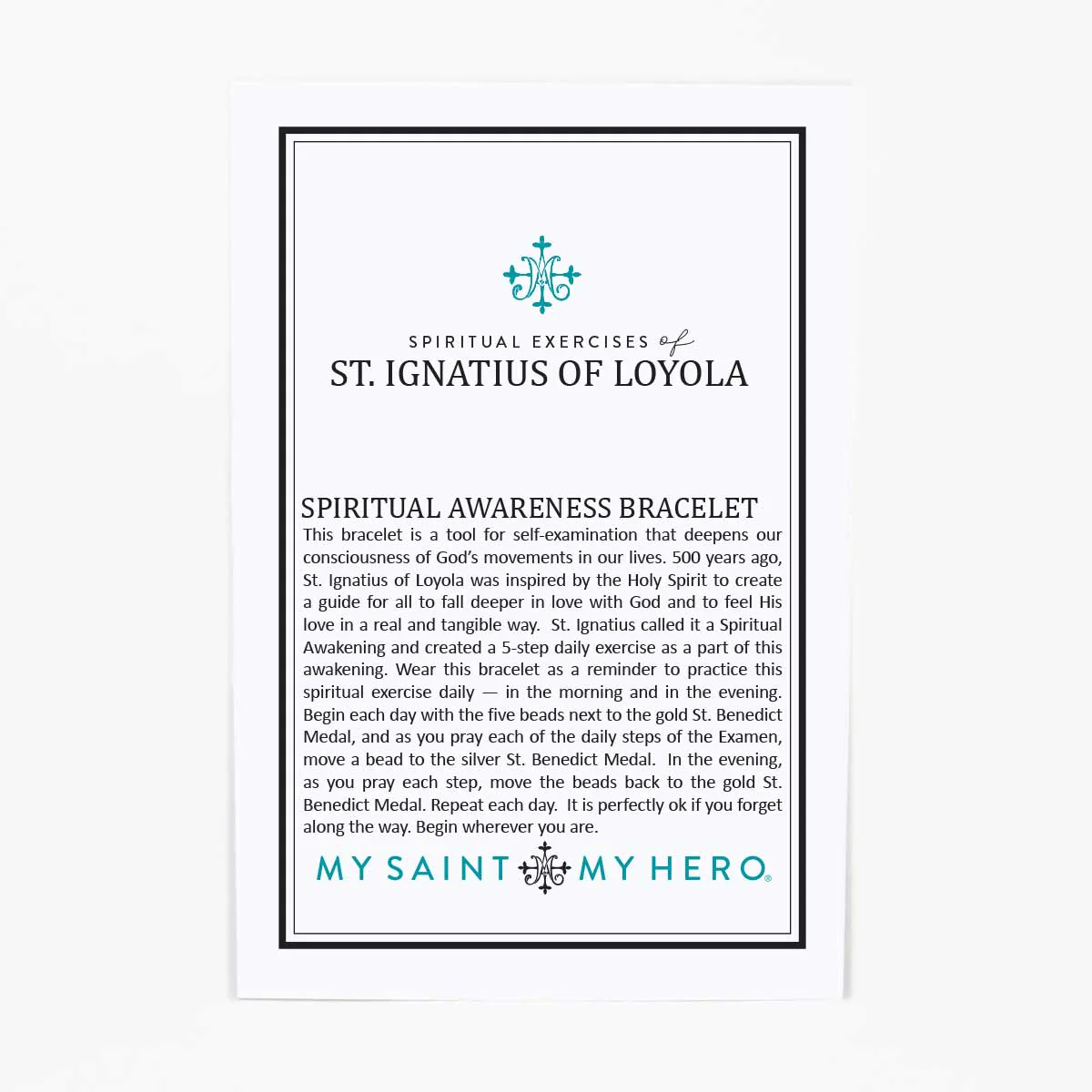 St. Ignatius of Loyola Spiritual Awareness Bracelet - Image 4