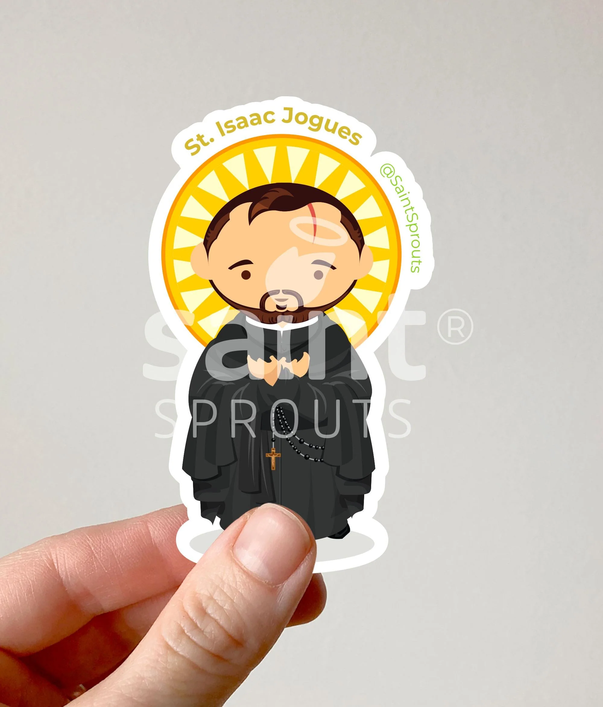 St. Isaac Jogues Catholic Magnet - North American Martyr - Patron of Missionaries - Image 2