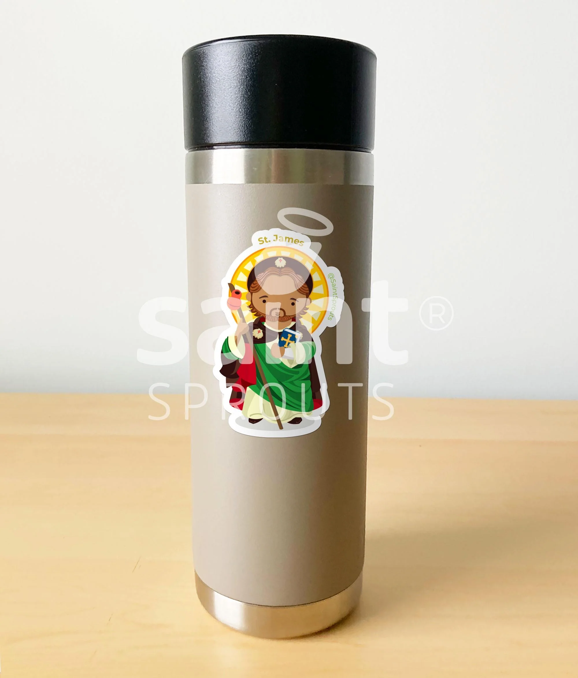 St. James of Compostela Catholic Sticker – Patron of Pilgrims and Travelers - Camino Sticker - Image 3