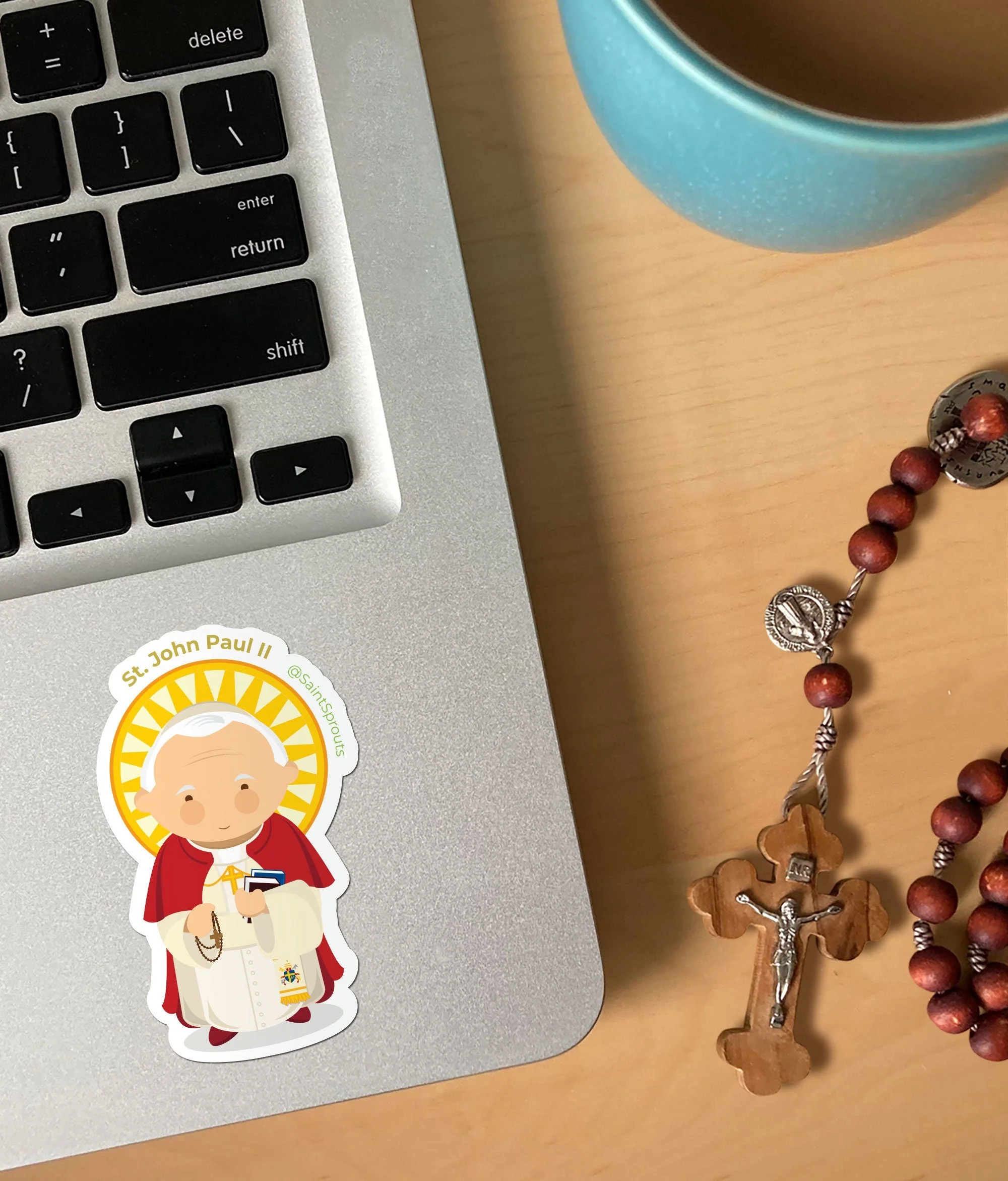 St. John Paul II Sticker - Image 2
