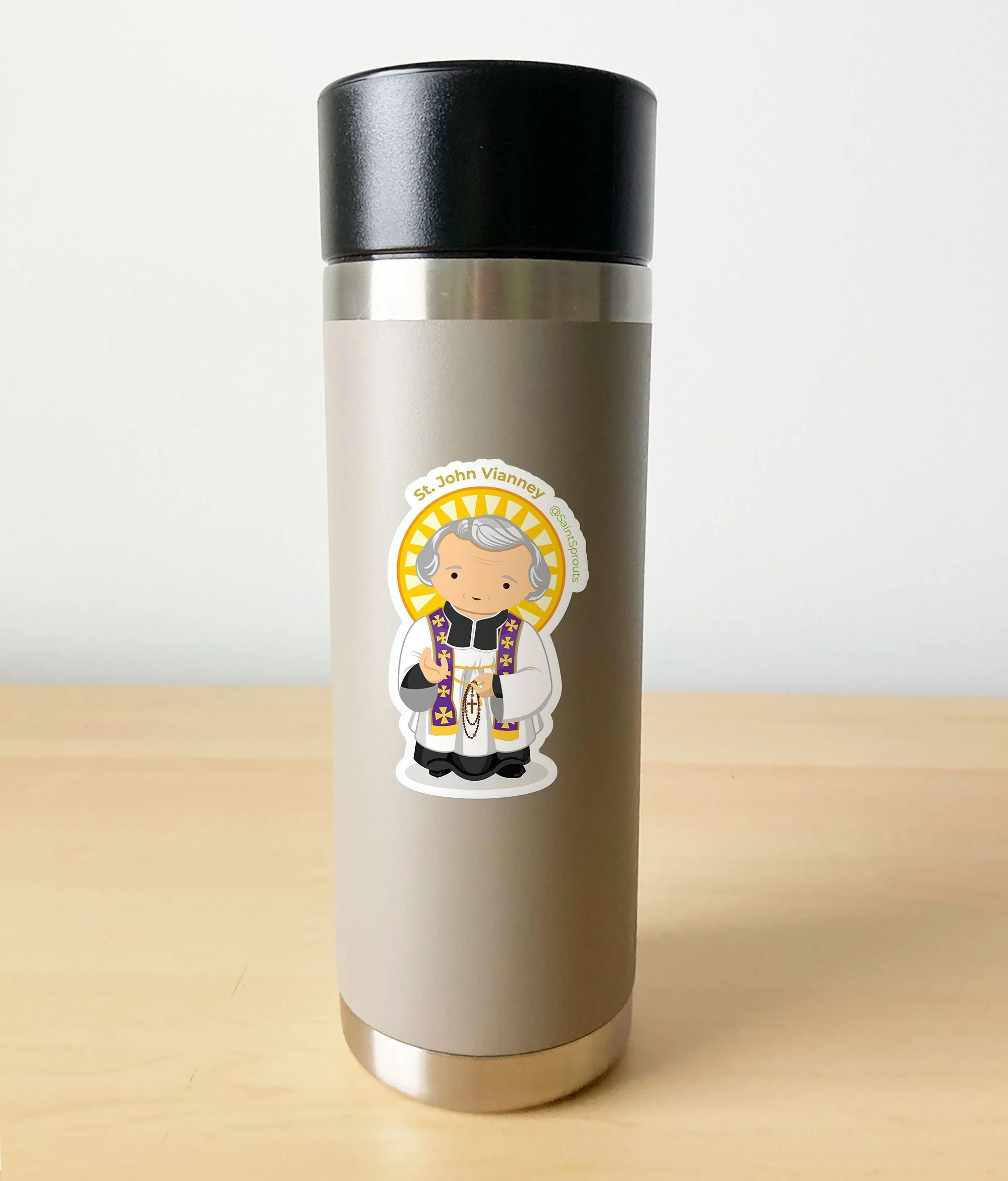 St. John Vianney Sticker - Image 3