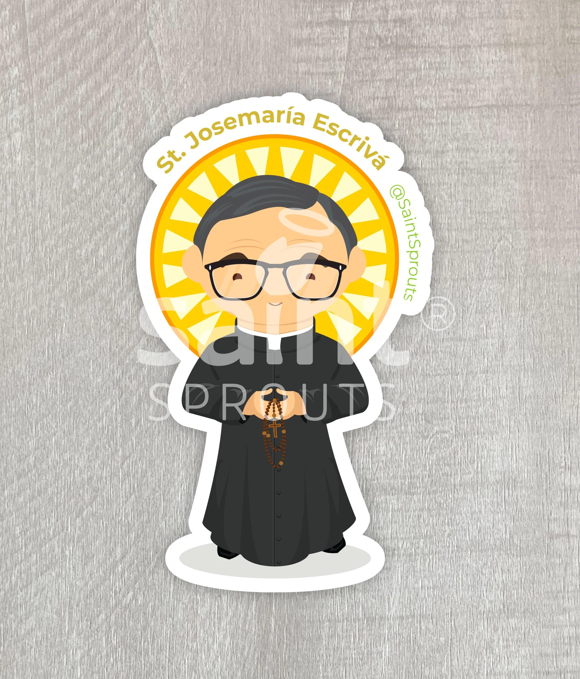 St. Josemaría Escrivá Catholic Sticker –  Opus Dei Sticker - Image 4
