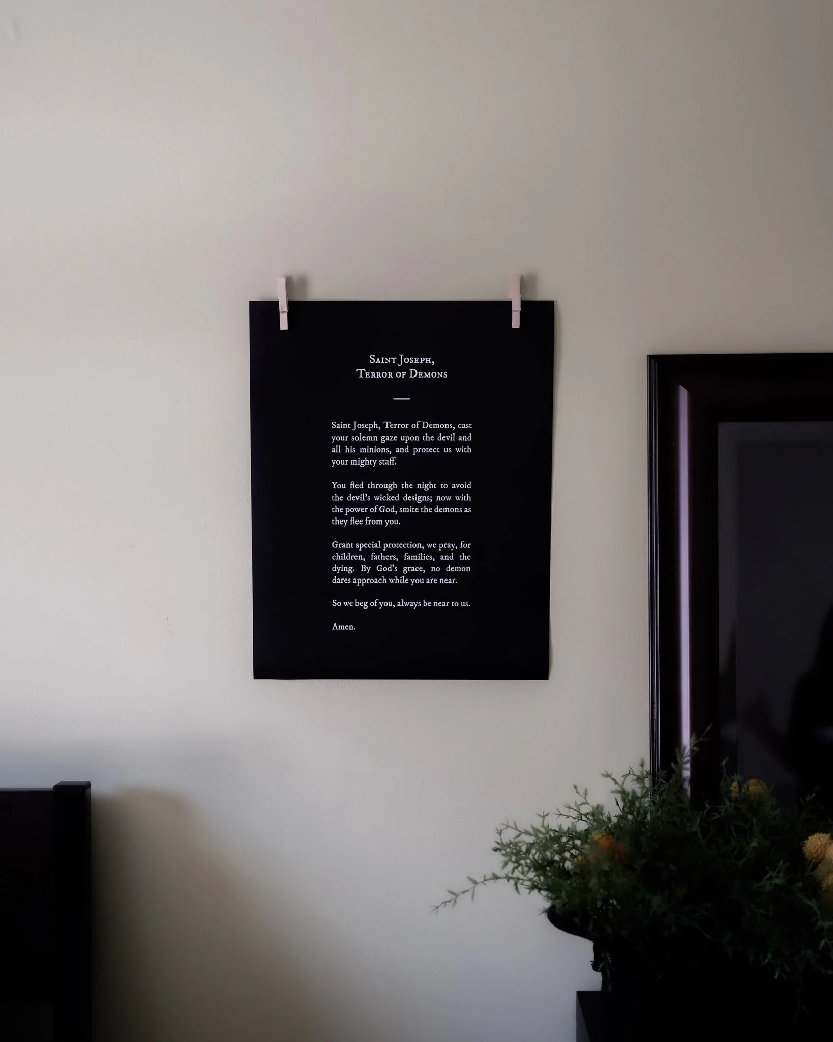 St. Joseph Terror of Demons Prayer Poster (2 Sizes) - Image 3