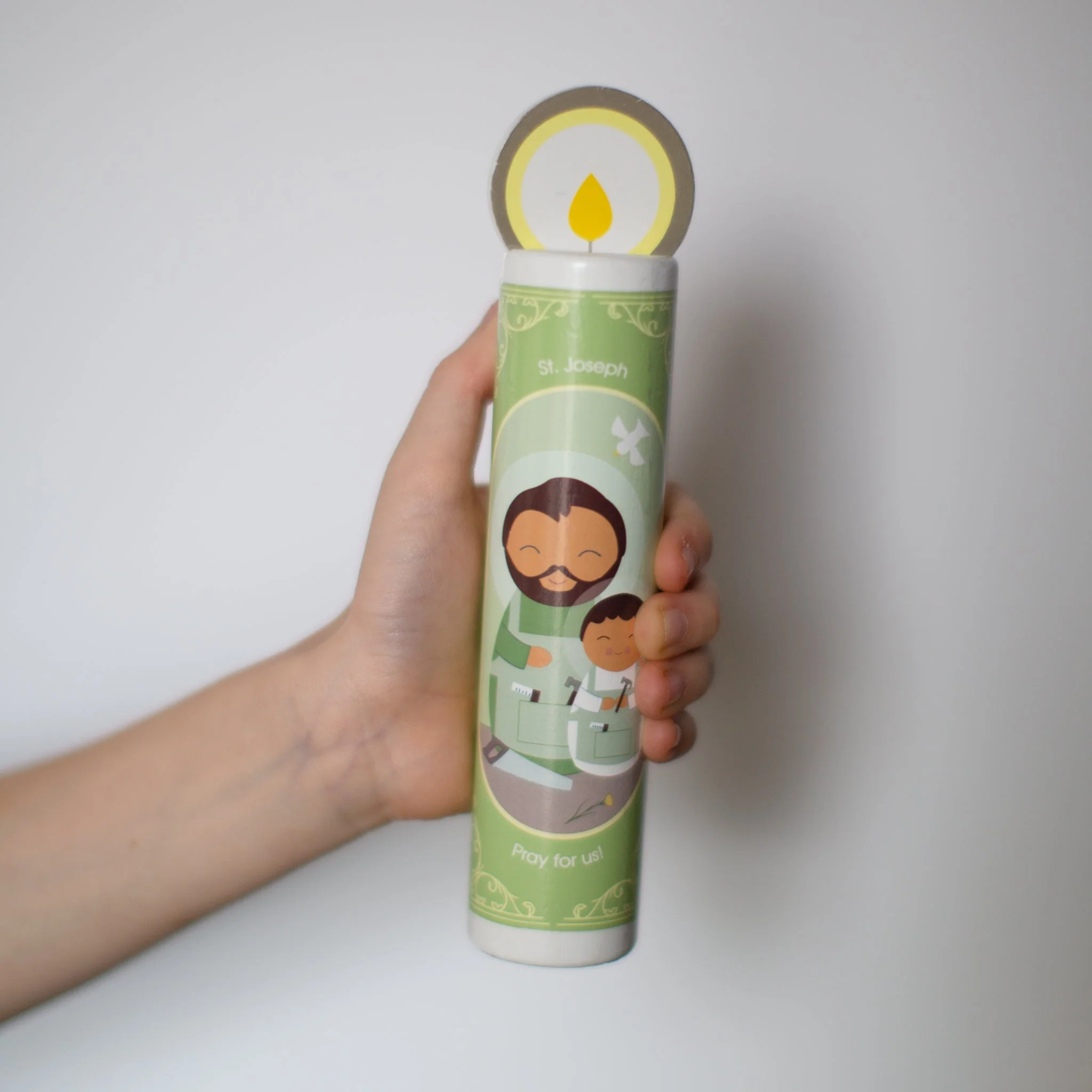 St. Joseph Wooden Prayer Candle - Image 5