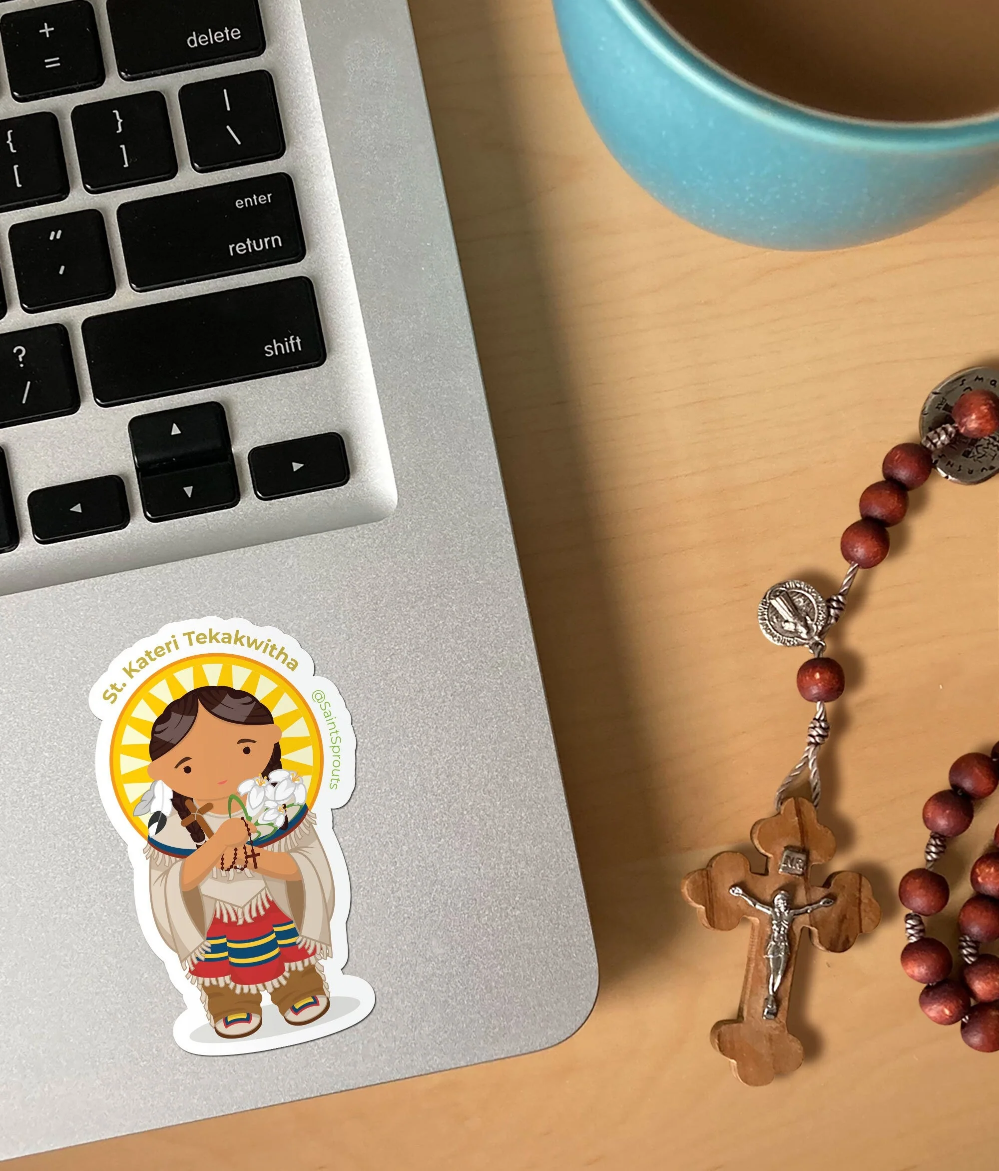 St. Kateri Tekakwitha Sticker - Image 2