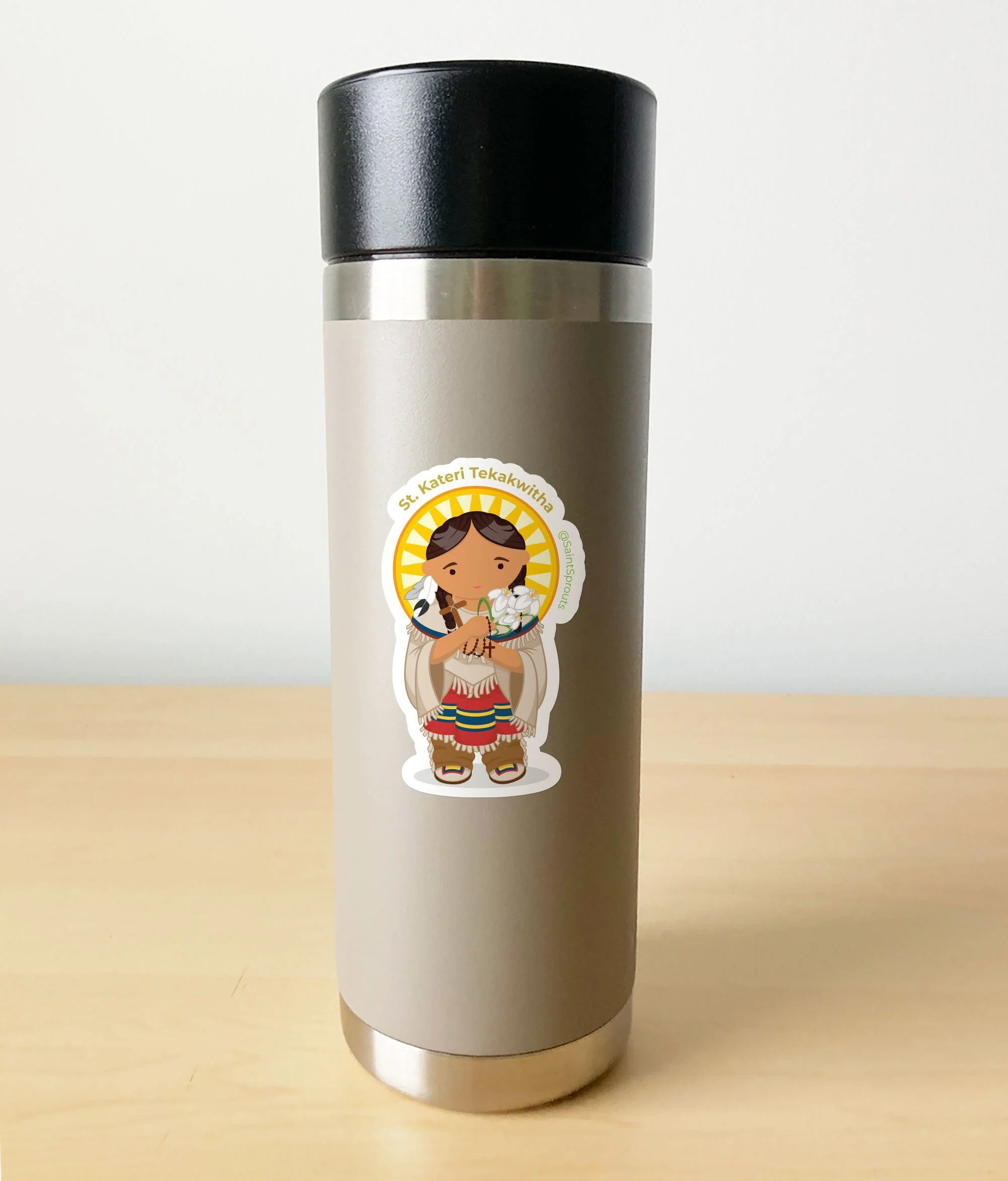 St. Kateri Tekakwitha Sticker - Image 3