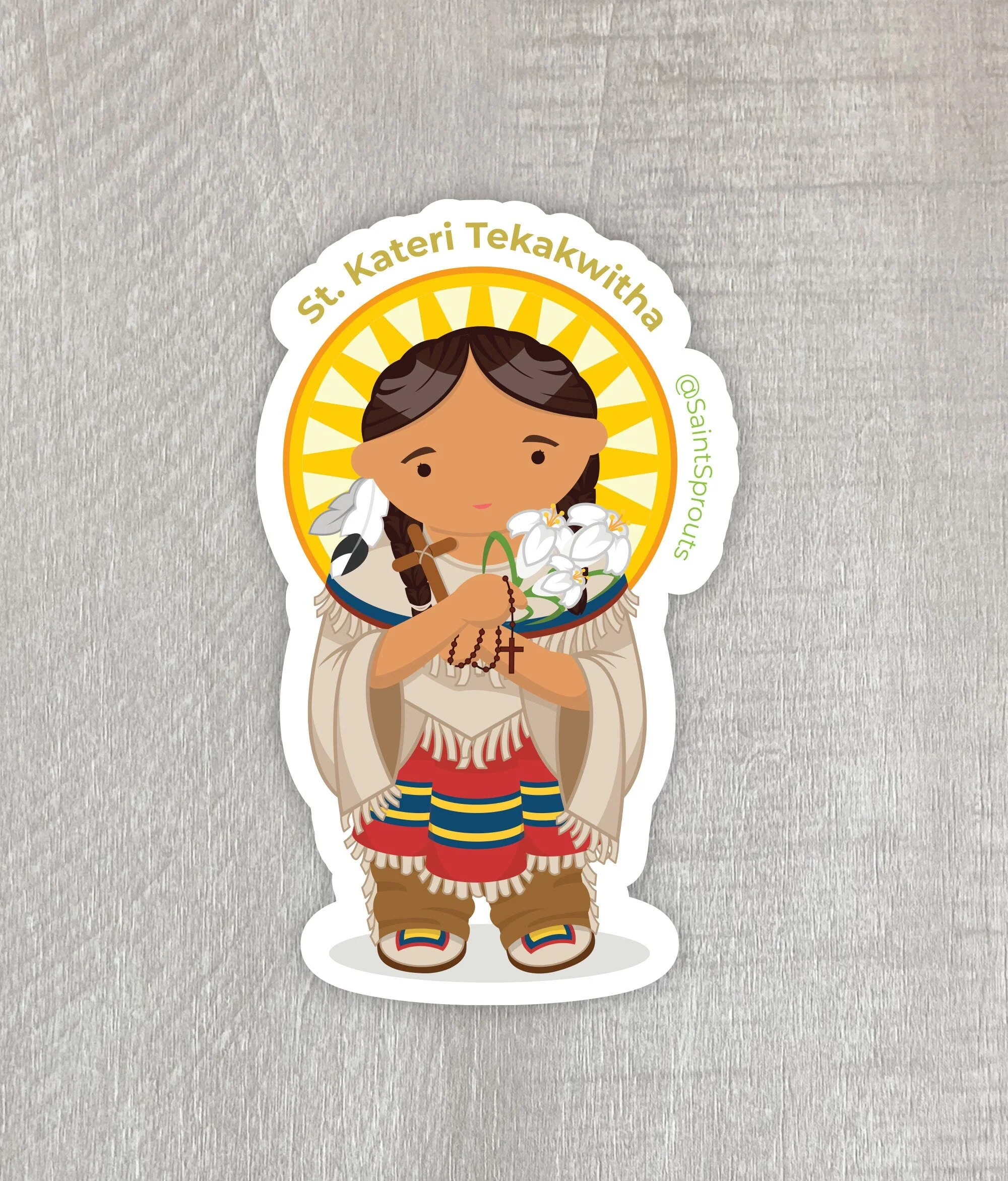 St. Kateri Tekakwitha Sticker - Image 4