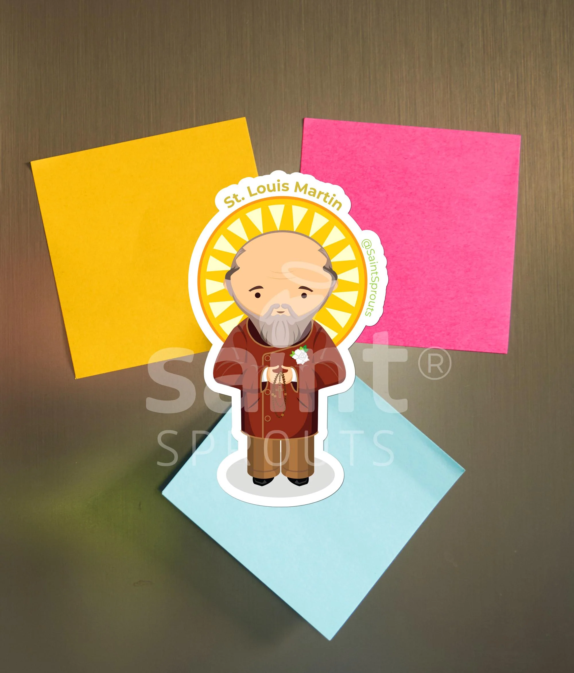 St. Louis Martin Catholic Magnet – Faithful Husband and Father of the Little Flower - Image 2