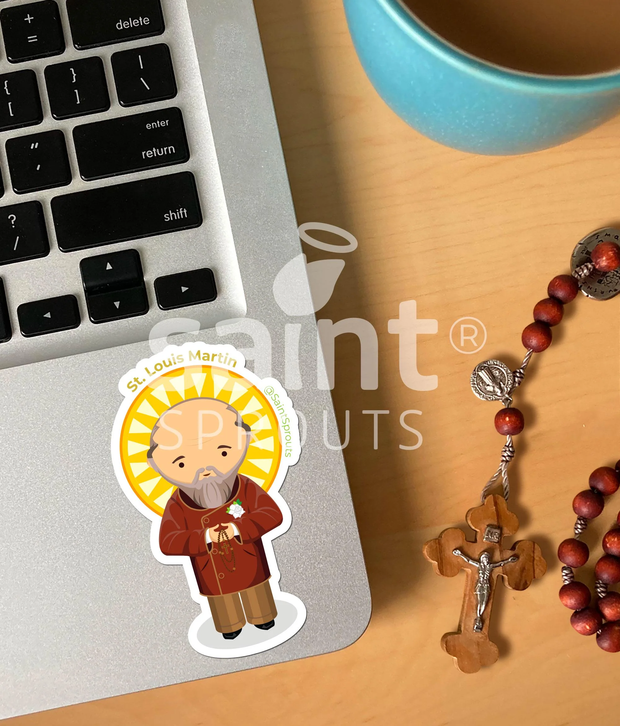 St. Louis Martin Catholic Sticker – Faithful Husband and Father of the Little Flower - Image 2