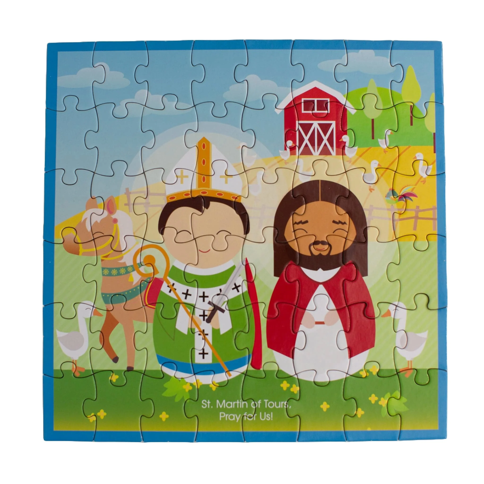 St. Martin of Tours and Jesus Mini Puzzle