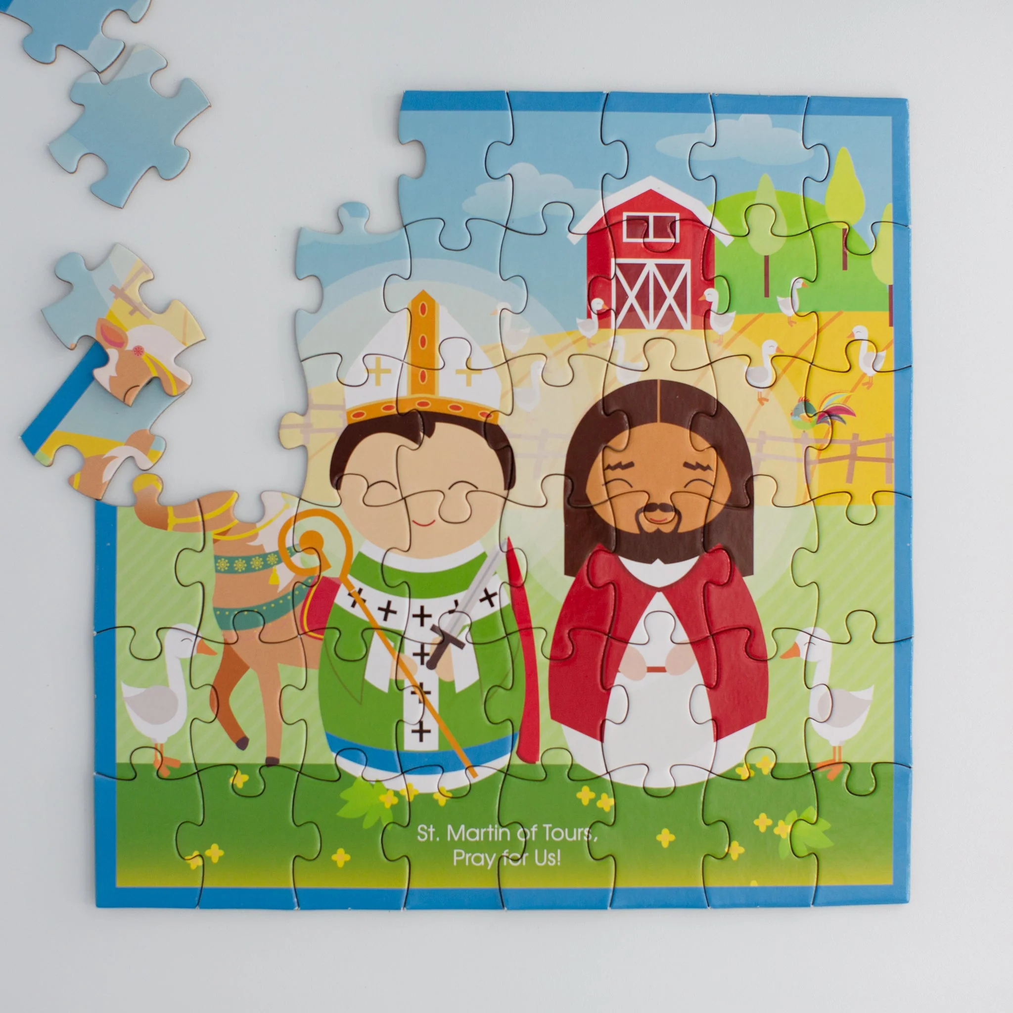 St. Martin of Tours and Jesus Mini Puzzle - Image 3