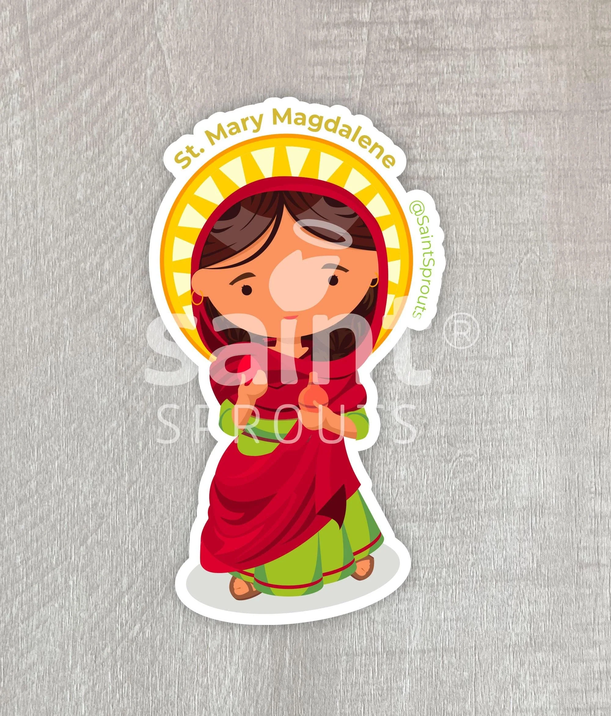 St. Mary Magdalene Catholic Sticker – Patron of Converts & Repentant Sinners - Image 4