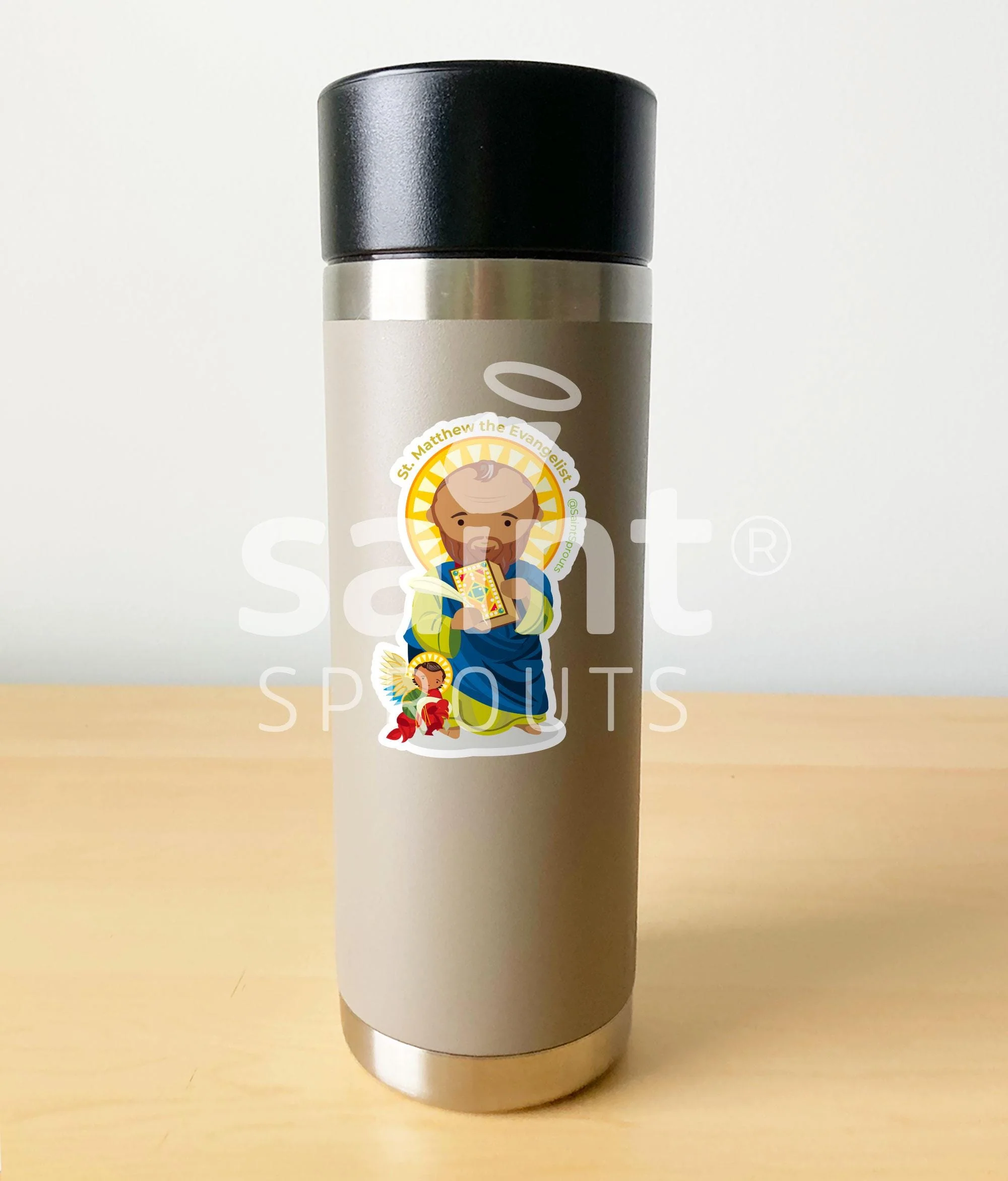 St. Matthew the Evangelist Catholic Sticker - Patron Saint of Writers - Image 3
