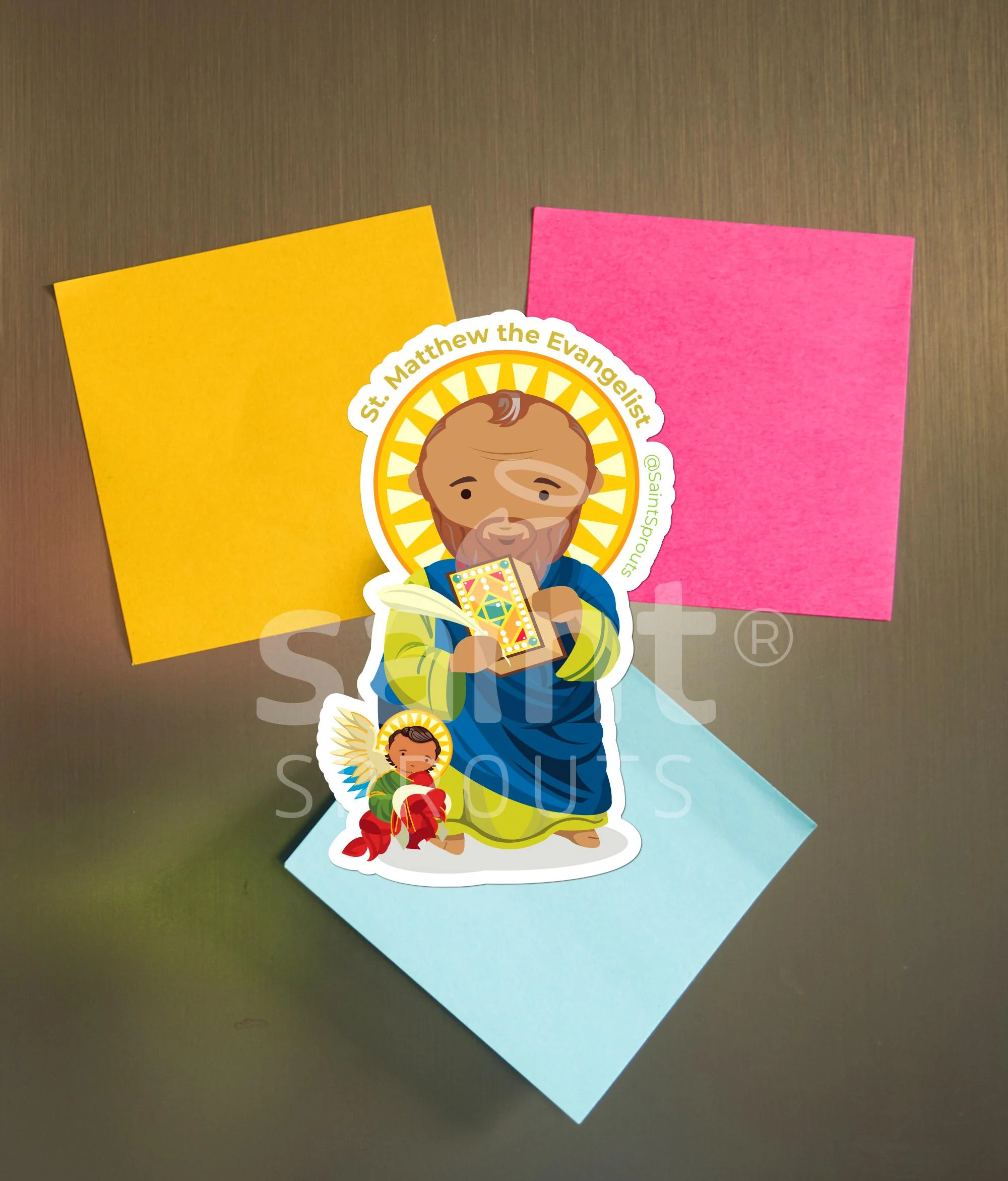St. Matthew the Evangelist Magnet – Patron Saint of Writers - Image 2
