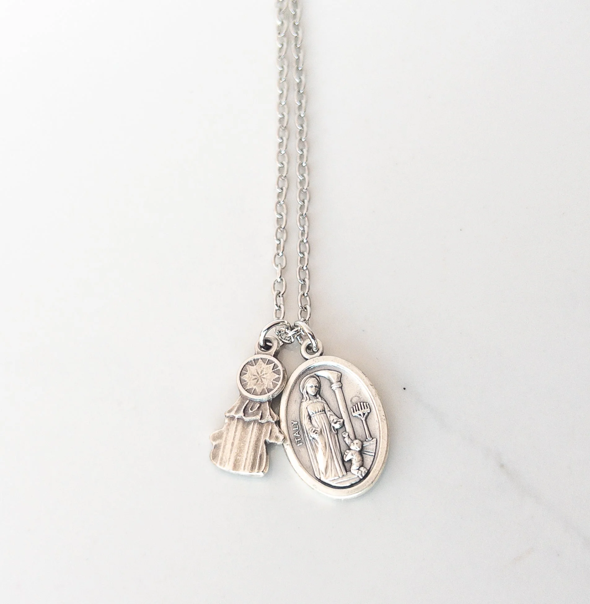 St Maximilian Kolbe & Immaculate Heart of Mary Necklace - Image 4