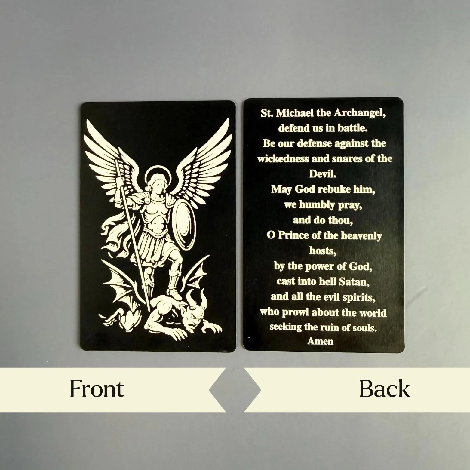 St. Michael Premium Metal Prayer Card - Image 6