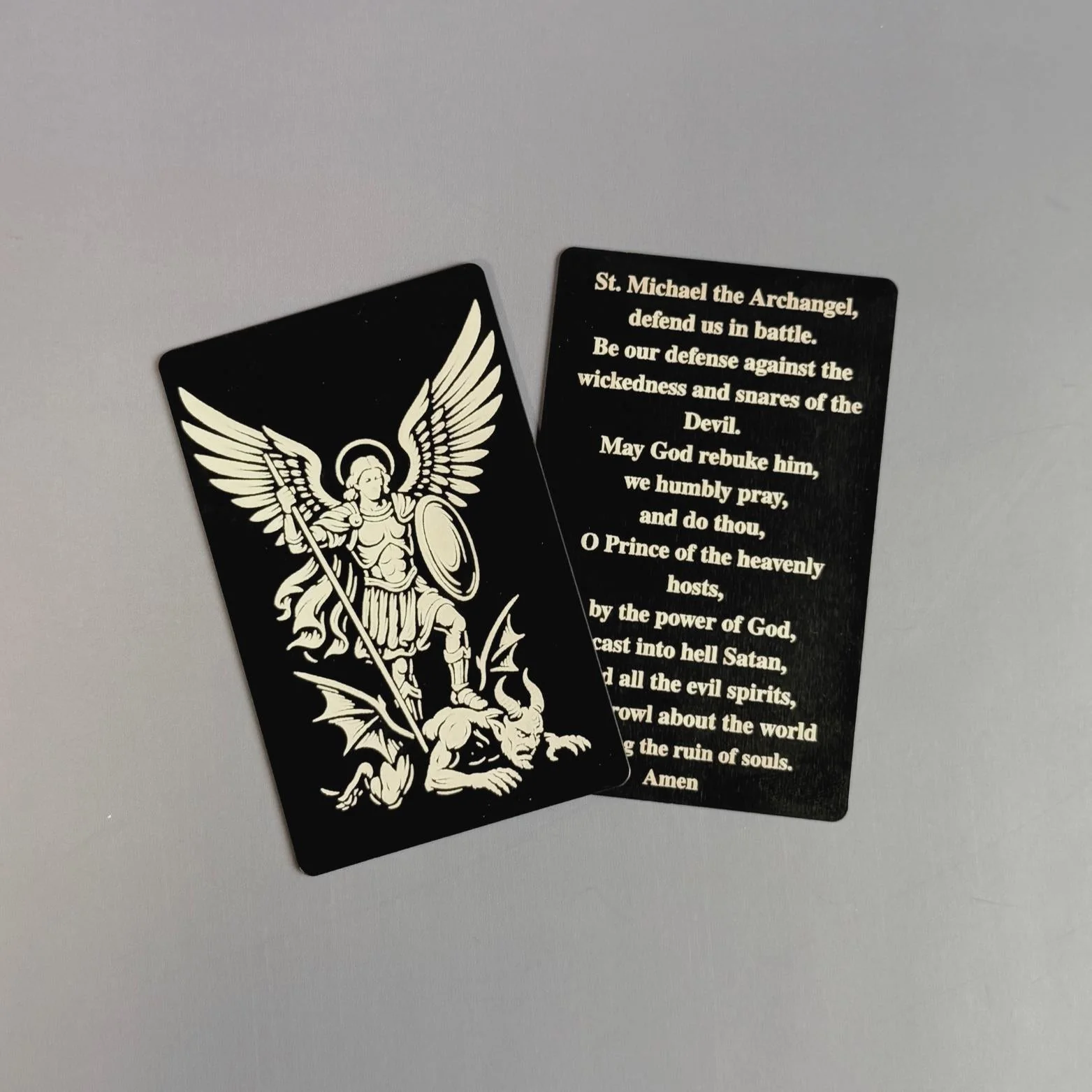St. Michael Premium Metal Prayer Card - Image 7